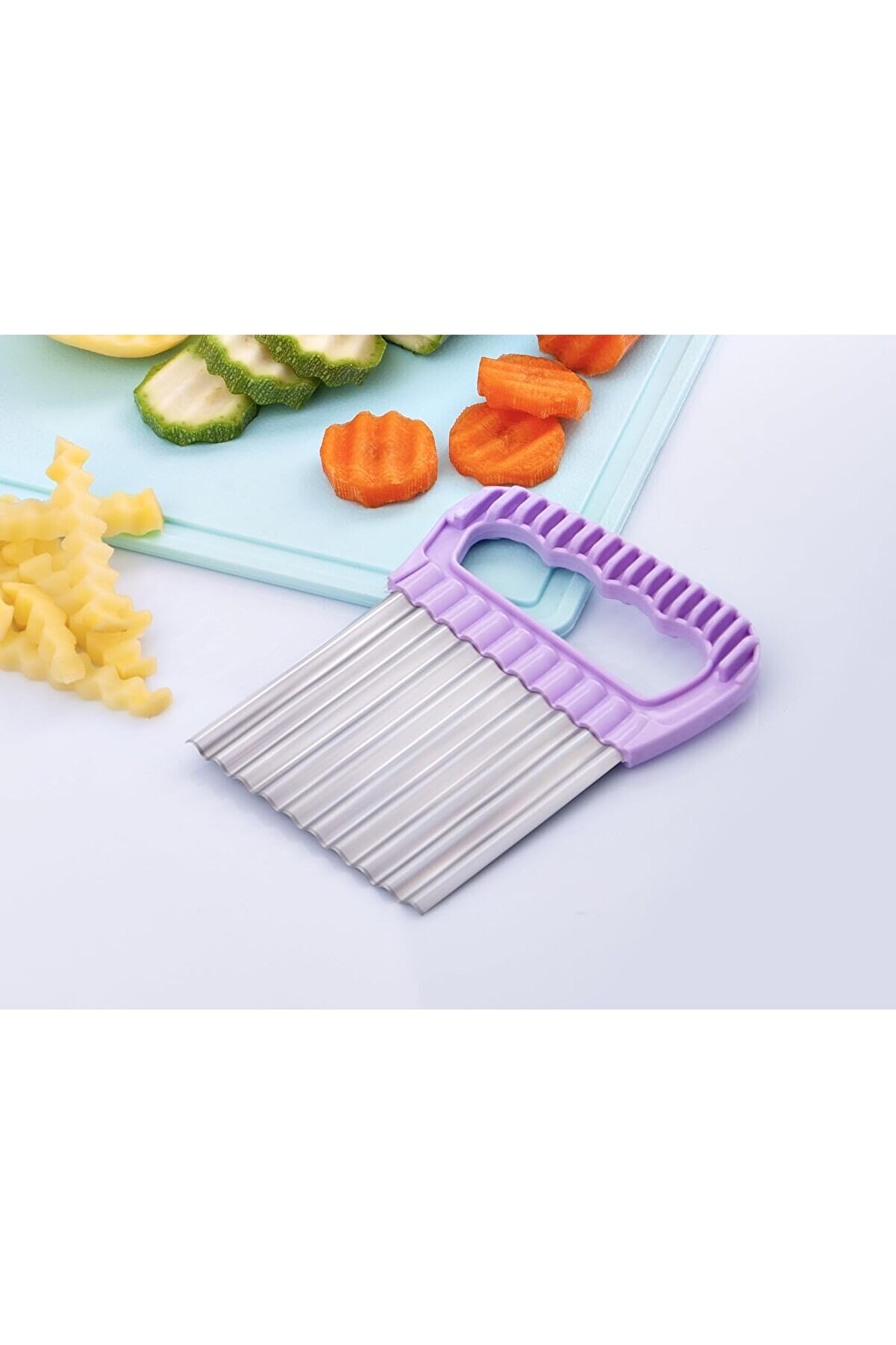 STOREMAX modashine World - Paslanmaz &Ccedil;elik Şekilli Cips Dilimleyici - Sebze Meyve Dilimleme modascope 1014773