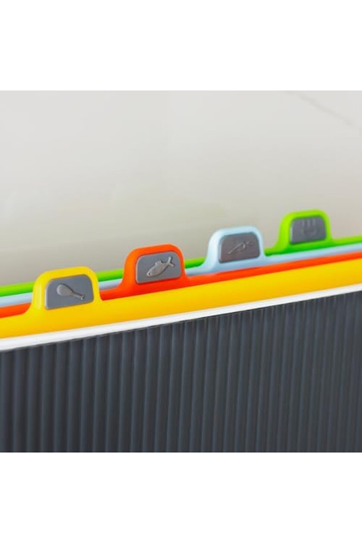 Modashi̇ne 1070 Çoklu Kesme Tahtası Seti̇ - Et Sebze Balık Doğrama Tahtası Seti̇ - Beyaz Modascope 1014