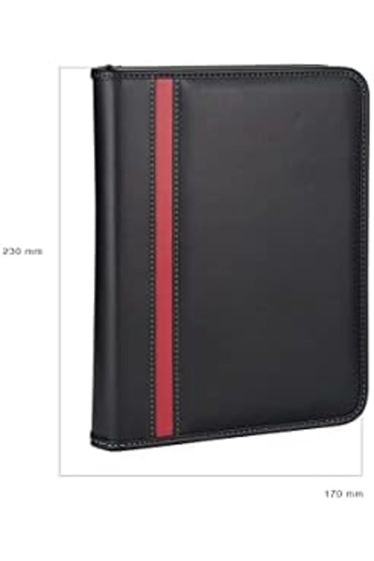 5220 Ajanda Tari̇hsi̇z 14X20 Kareli̇ 160 Yaprak Defterli̇ Hesap Maki̇neli̇ Fermuarlı Organi̇zer,Si̇yah 1175