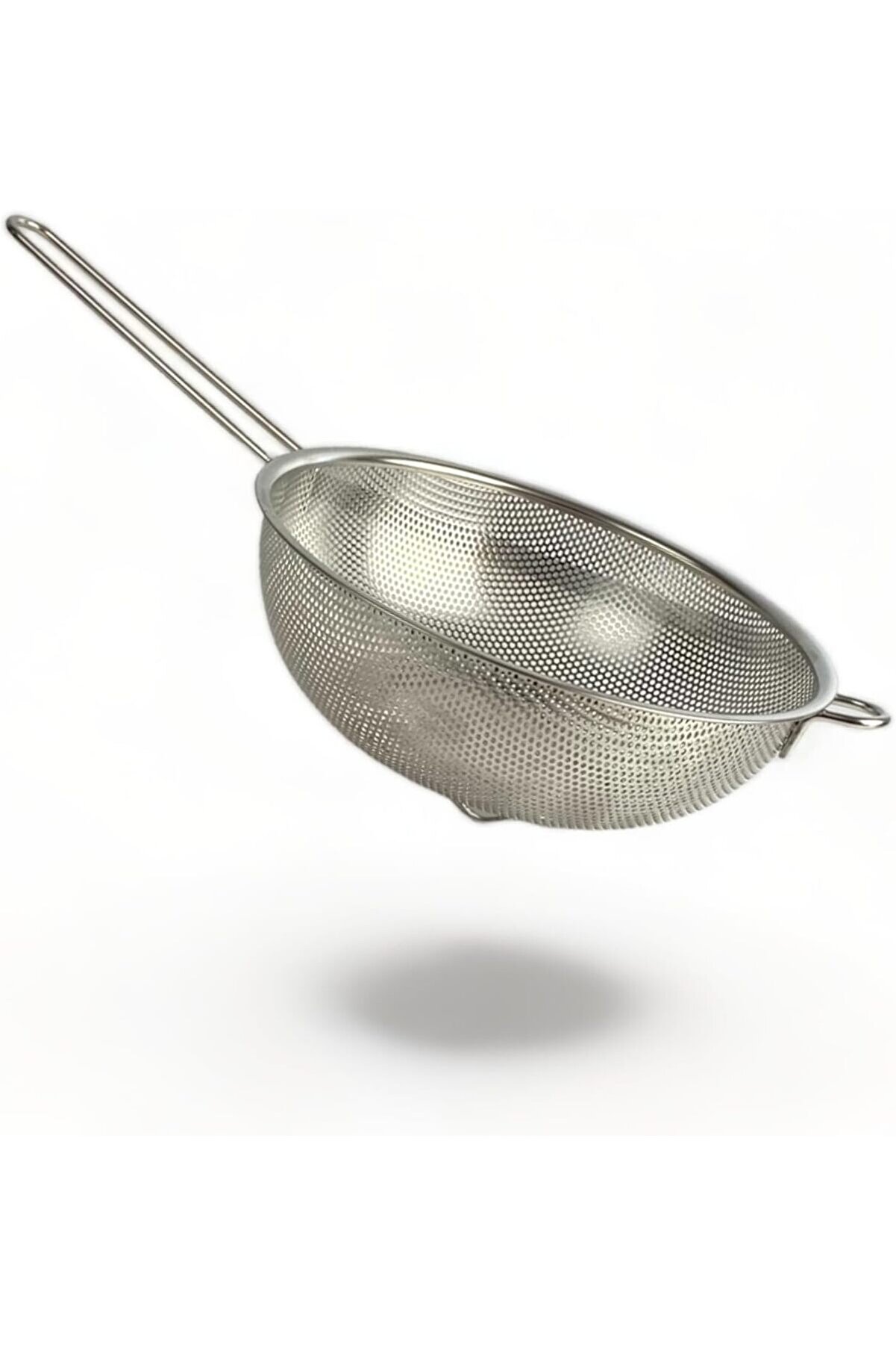 STOREMAX elizzashop Saplı Paslanmaz Çelik Süzgeç, Büyük Boy Metal Süzgeç 22 * 10 Cm - Estetik ve Dayanıklı: S