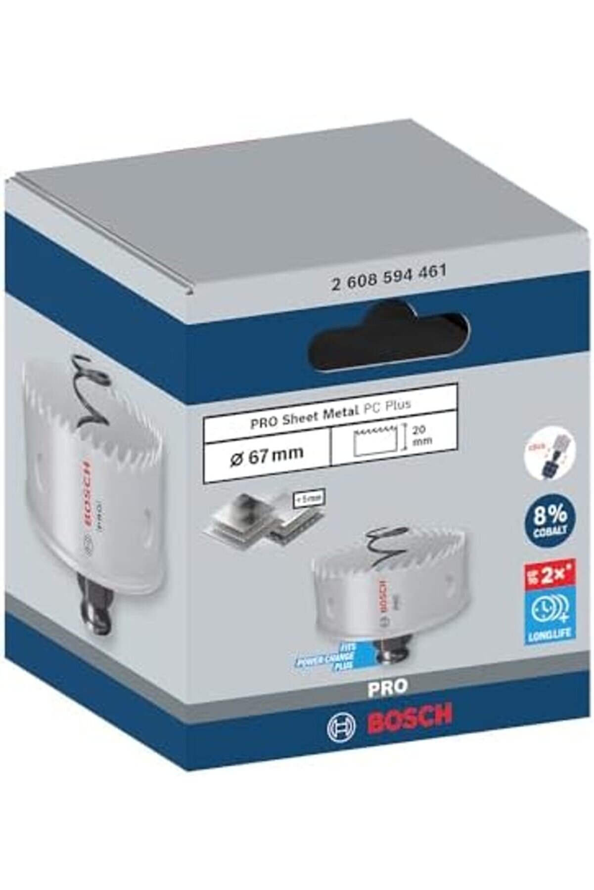 1X Pro Sheet Metal Power Deli̇k Açma Testeresi̇ (Paslanmaz Çeli̇k Saclar, Çeli̇k Saclar, Ø 67 Mm, Profes
