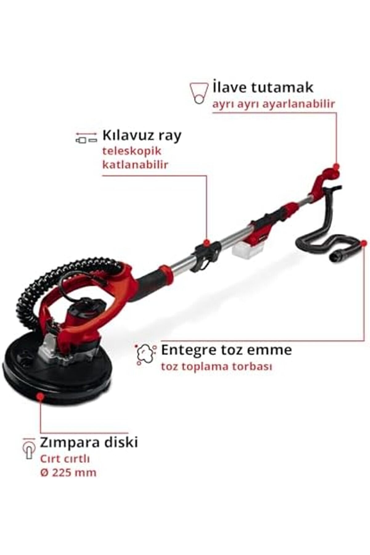 Te-Dw 18/225 Li̇ - Solo, Akülü Alçıpan Zımpara 1014773