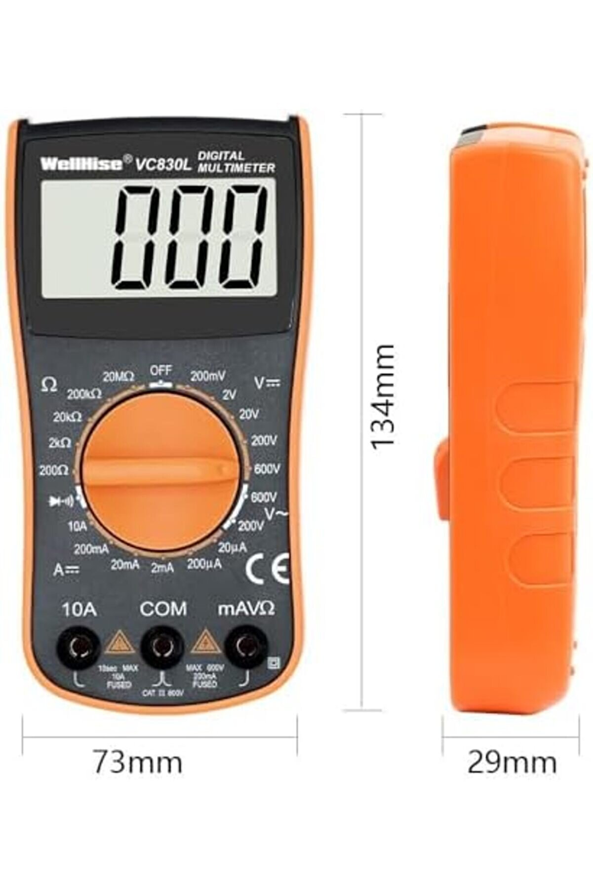 Vc830L Ölçü Aleti̇ Multi̇metre Avometre Büyük Ekran Vc A+ Seri̇es 1014773