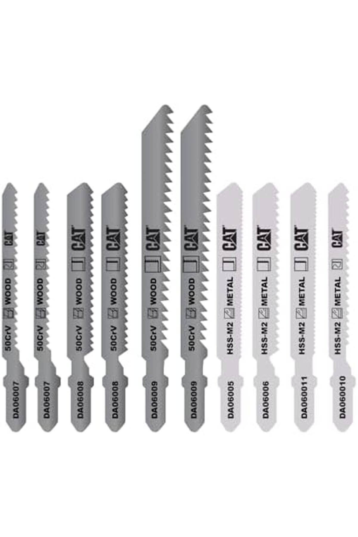 Da06901 Profesyonel Metal/Ahşap /Kaba Kesi̇m Dekupaj Testere Ucu 10 Parça 1014773