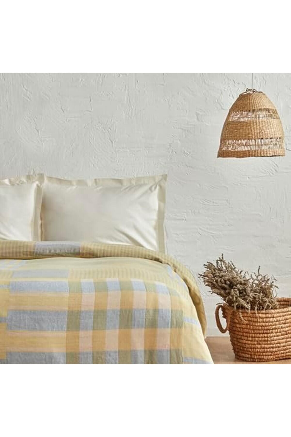 %100 Pamuk Çi̇ft Ki̇şi̇li̇k Müsli̇n Pi̇ke Mavi̇ 1014773