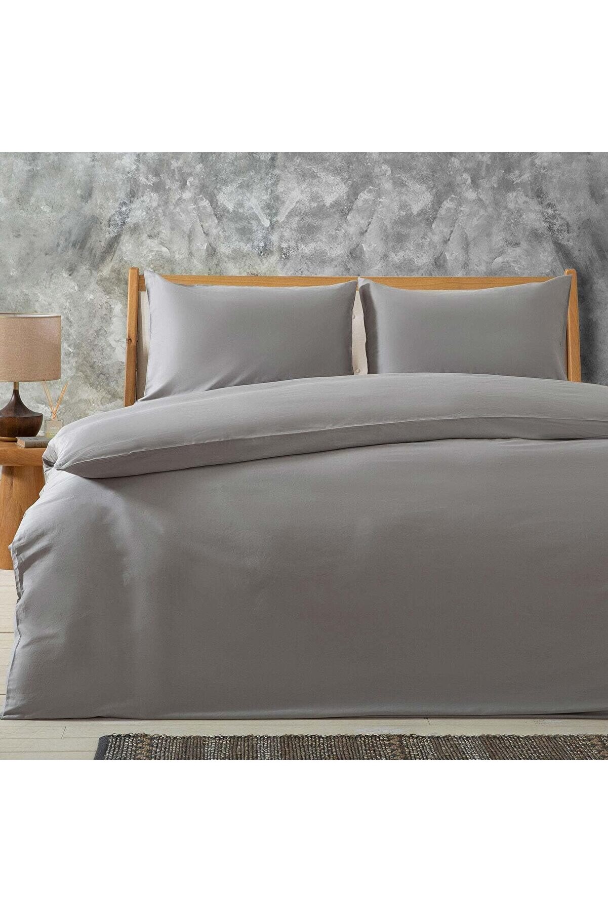 STOREMAX Alana Nevresim Seti Çift Kişilik 200x220 cm, Gri 1014773