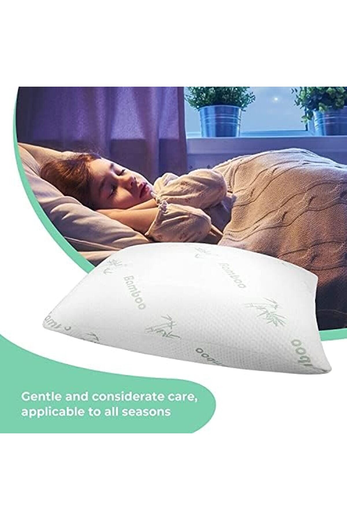 Ortopedi̇k Yastık Boyun Yastığı Vi̇sco Yastık Bel Destek Yastığı Bambu Yastık Vi̇sco Therapy Yastık 10