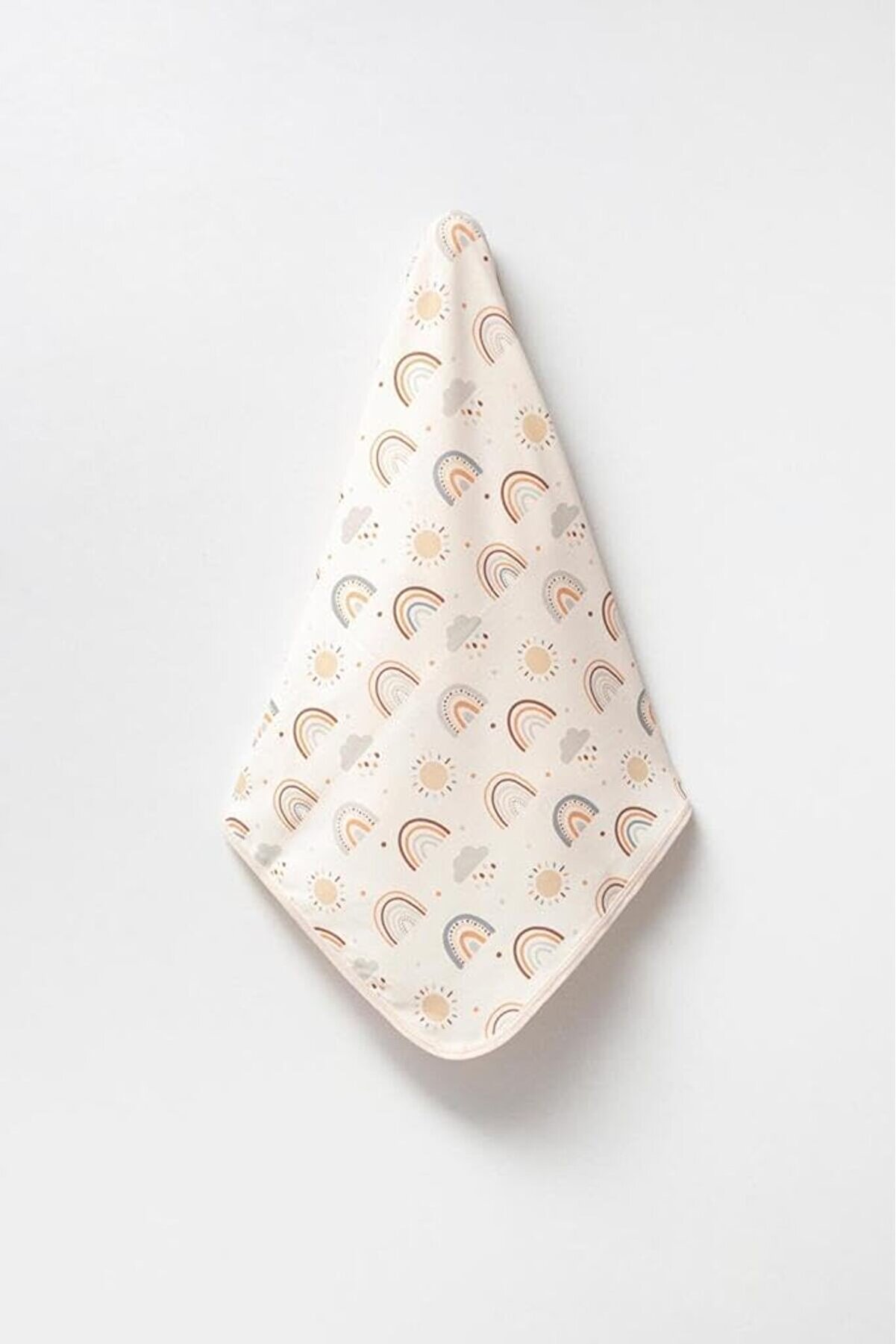 STOREMAX BUBBLES%100 PAMUK BASKILI, ÇİFT KATLI BEBEK BATTANİYESİ (GÖKKUŞAĞI) 1014773