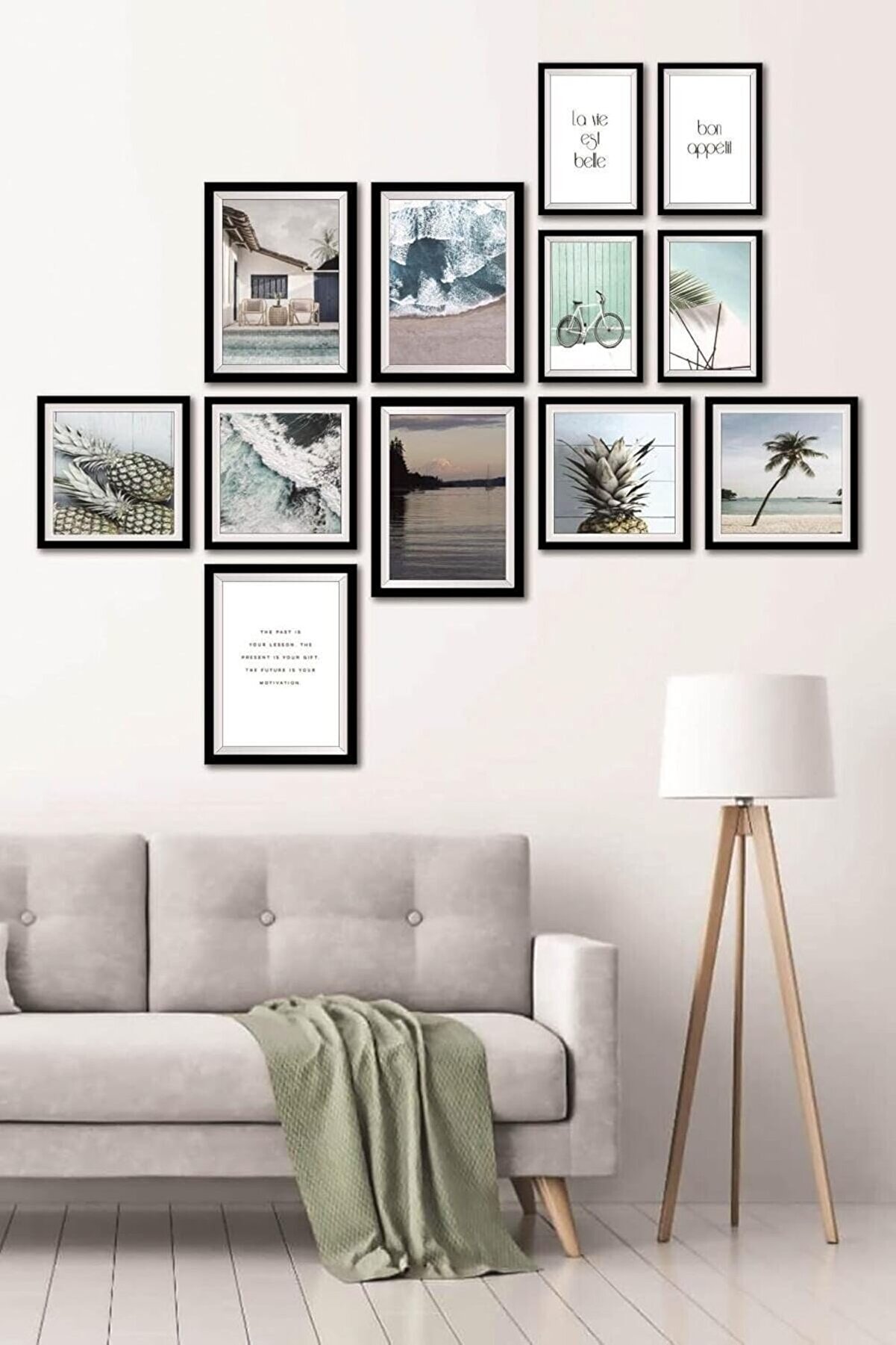 STOREMAX 12 Parça Dekoratif Mdf Tablo Seti Çerçeve Görünümlü DEKOLIADKJ049 1014773