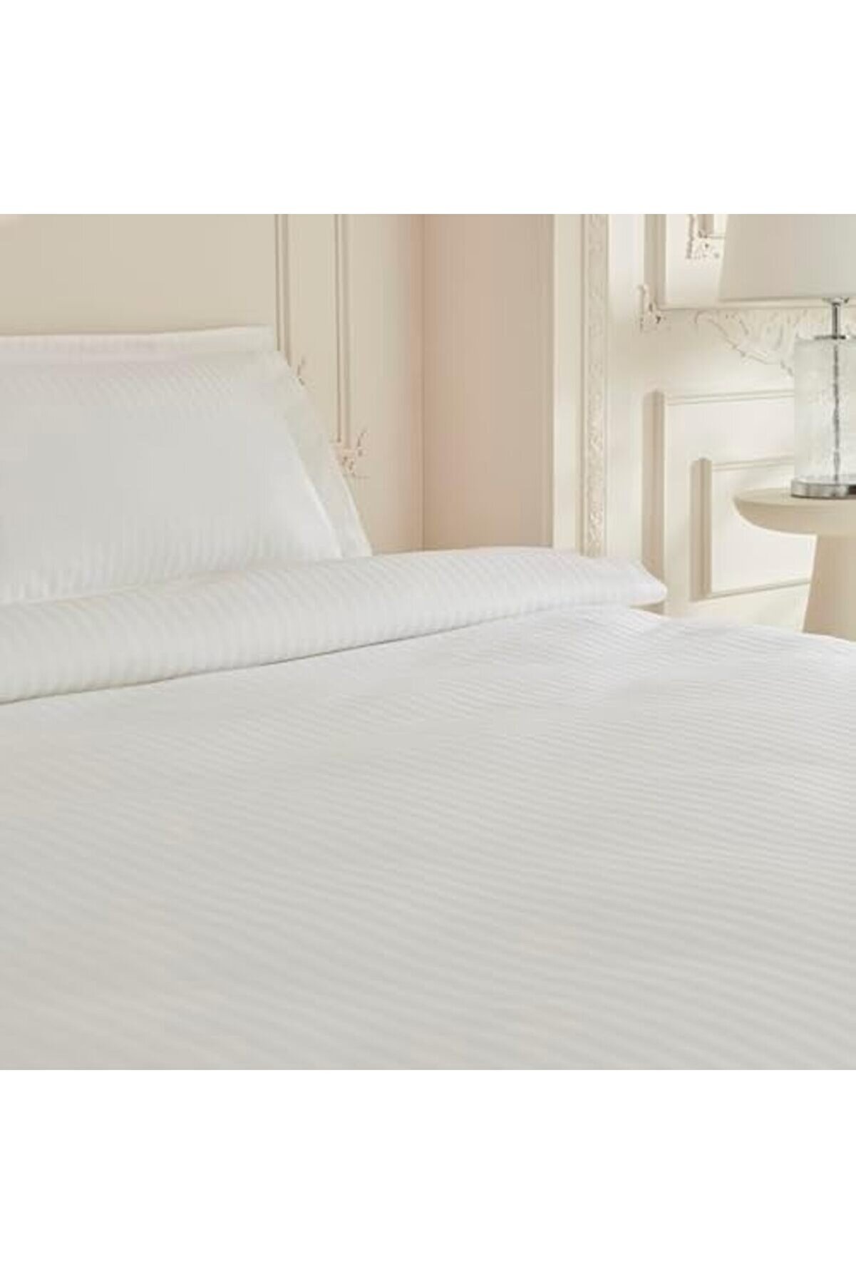 Mi̇nas Çi̇ft Ki̇şi̇li̇k Çi̇zgi̇li̇ Nevresi̇m Takımı Beyaz 1014773