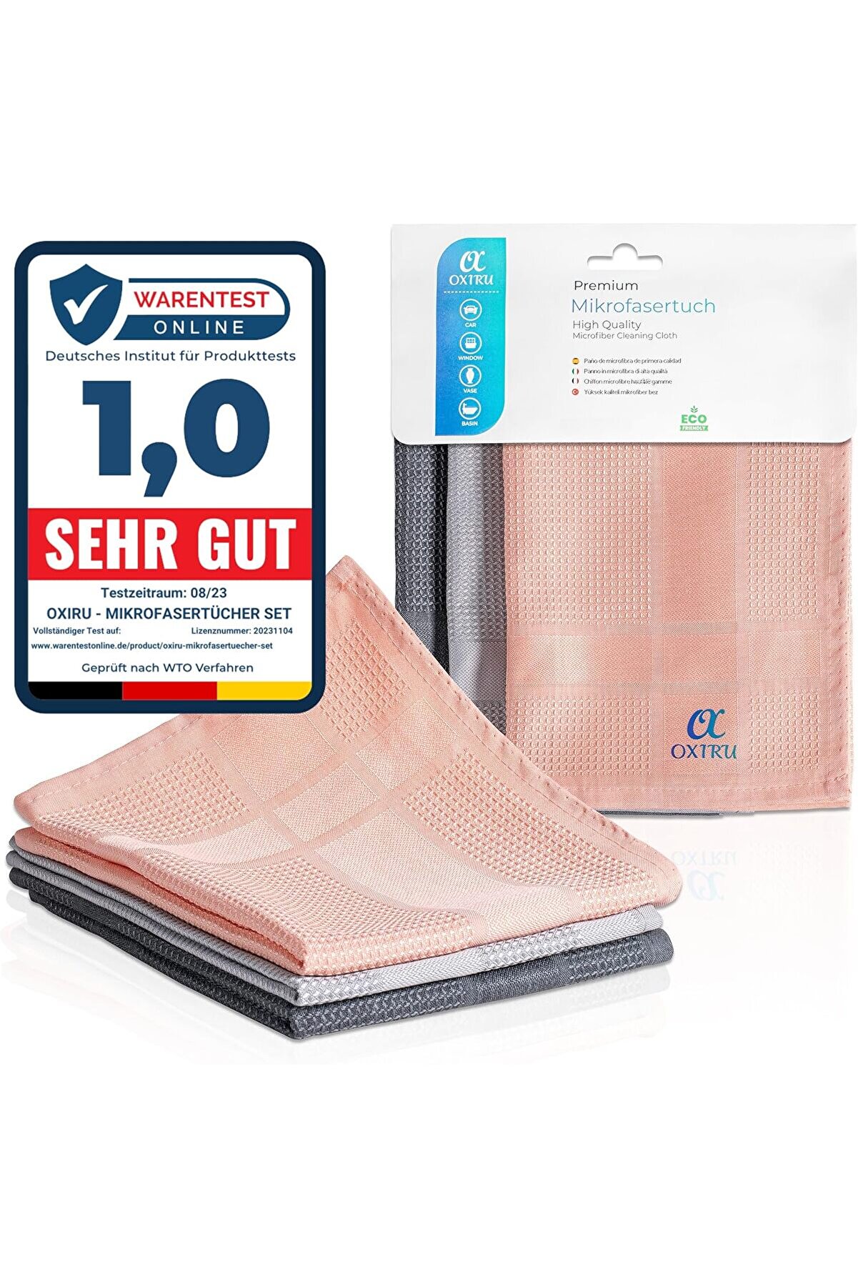 Eli̇zzashop Mi̇krofi̇ber Temi̇zli̇k Bezleri̇ Set 40X40 Cm - K&uuml;&ccedil;&uuml;k Boy Si̇hi̇rli̇ Bezler, Bulaşık Yıkama Bezi̇,