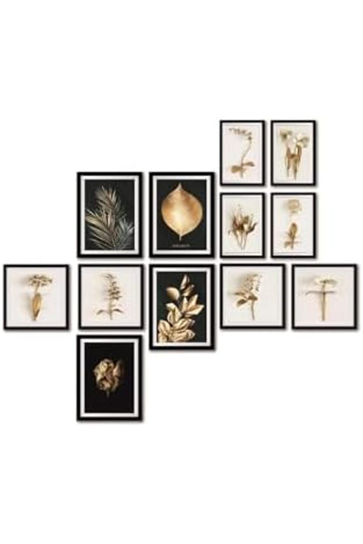 12 Parça Dekorati̇f Mdf Tablo Seti̇ Çerçeve Görünümlü Dekolıadkj