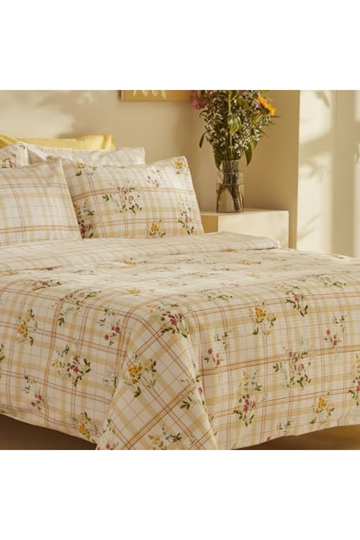 Mi̇nella%100 Pamuk Soft Çi̇ft Ki̇şi̇li̇k Nevresi̇m Takımı Sarı 1014773