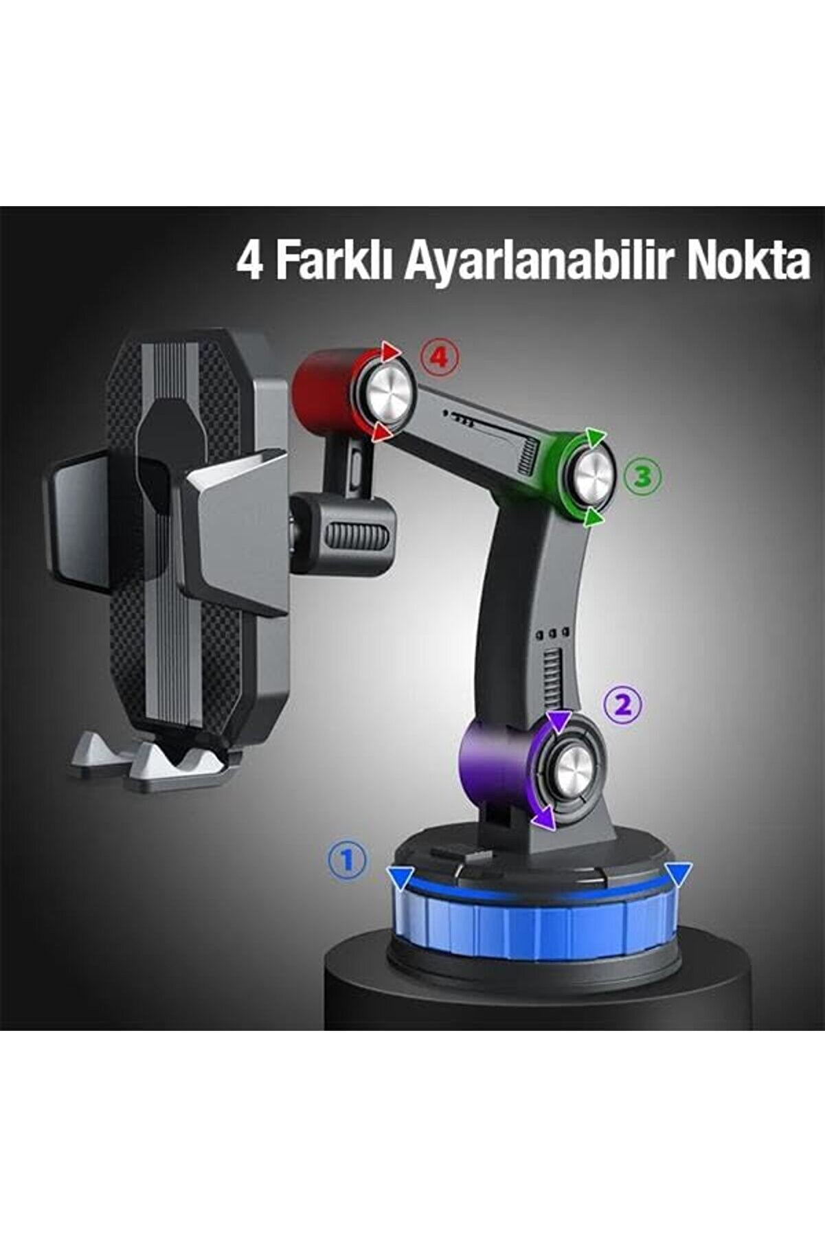 Süper Teleskopi̇c Ayarlanabi̇li̇r Ön Cam Araç Tutucu Torpi̇do Üstü Araç Telefon Tutucu 1014773