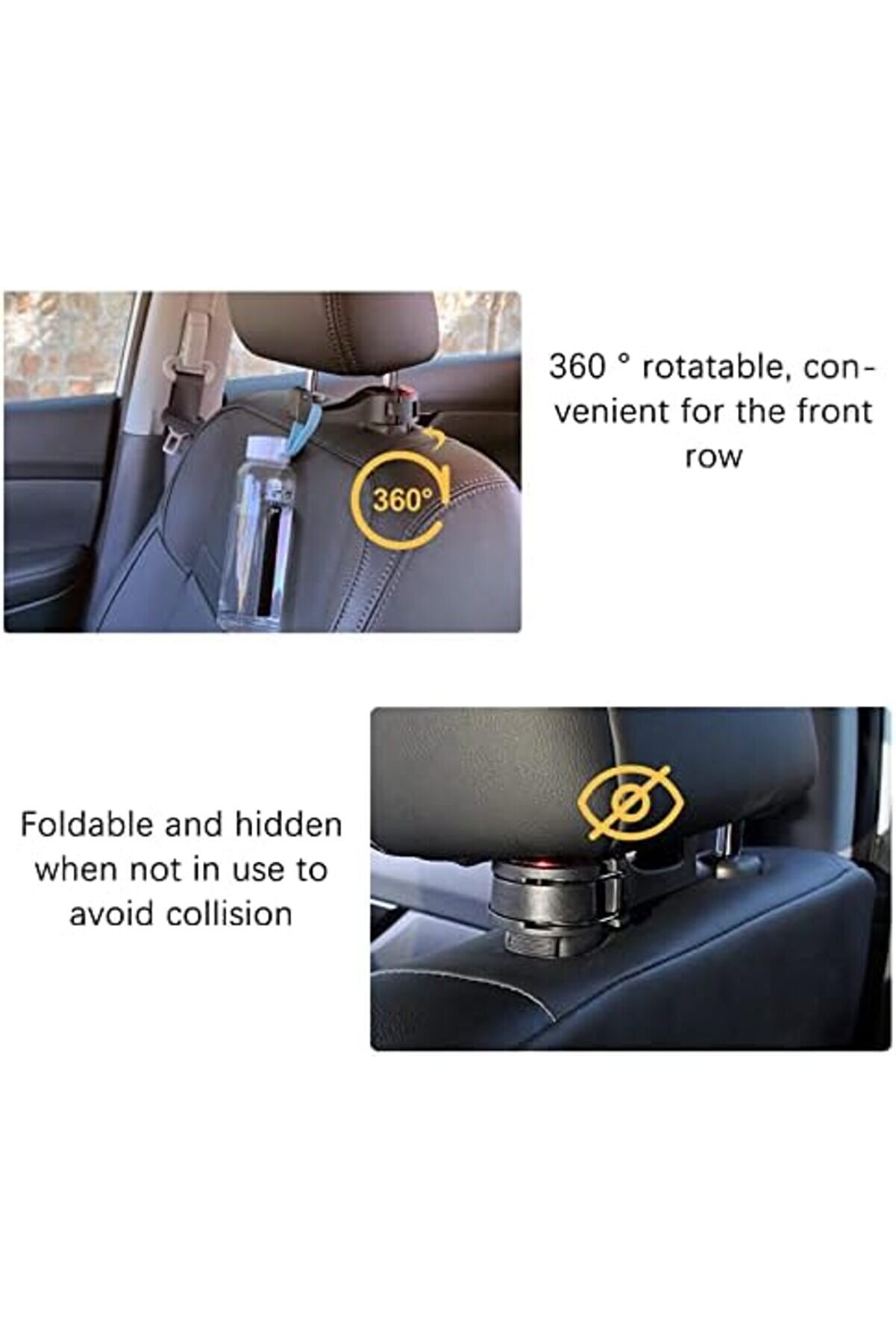 Araba Baş Desteği̇ Kancası, Araç Koltuk Başlığı Kancası, Araç Koltuğu Kancası, Cep Telefonu Tutuculu