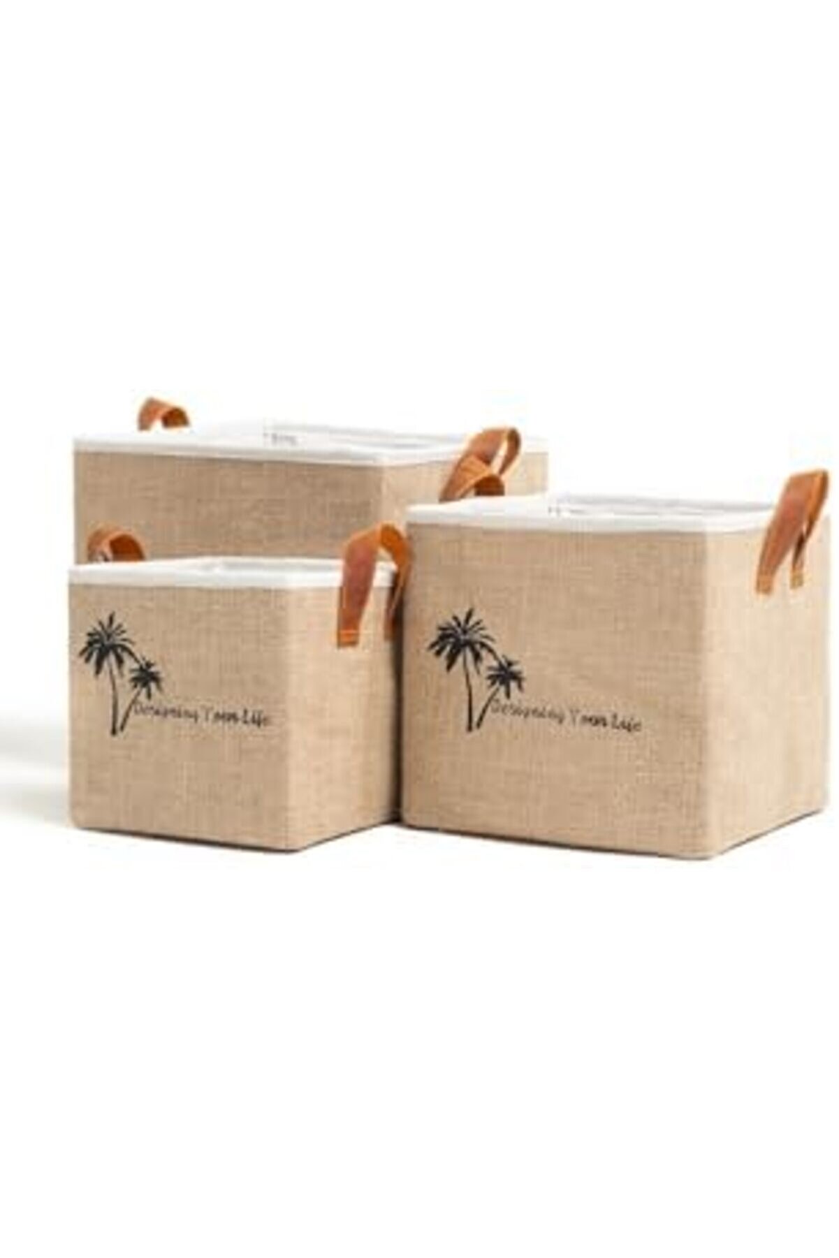 Bee Jüt Dolap İçi̇ Organi̇zer Takı, Makyaj, Banyo, Ofi̇s Düzenleyi̇ci̇ Saklama Kutusu 20X20X20 Cm 117571