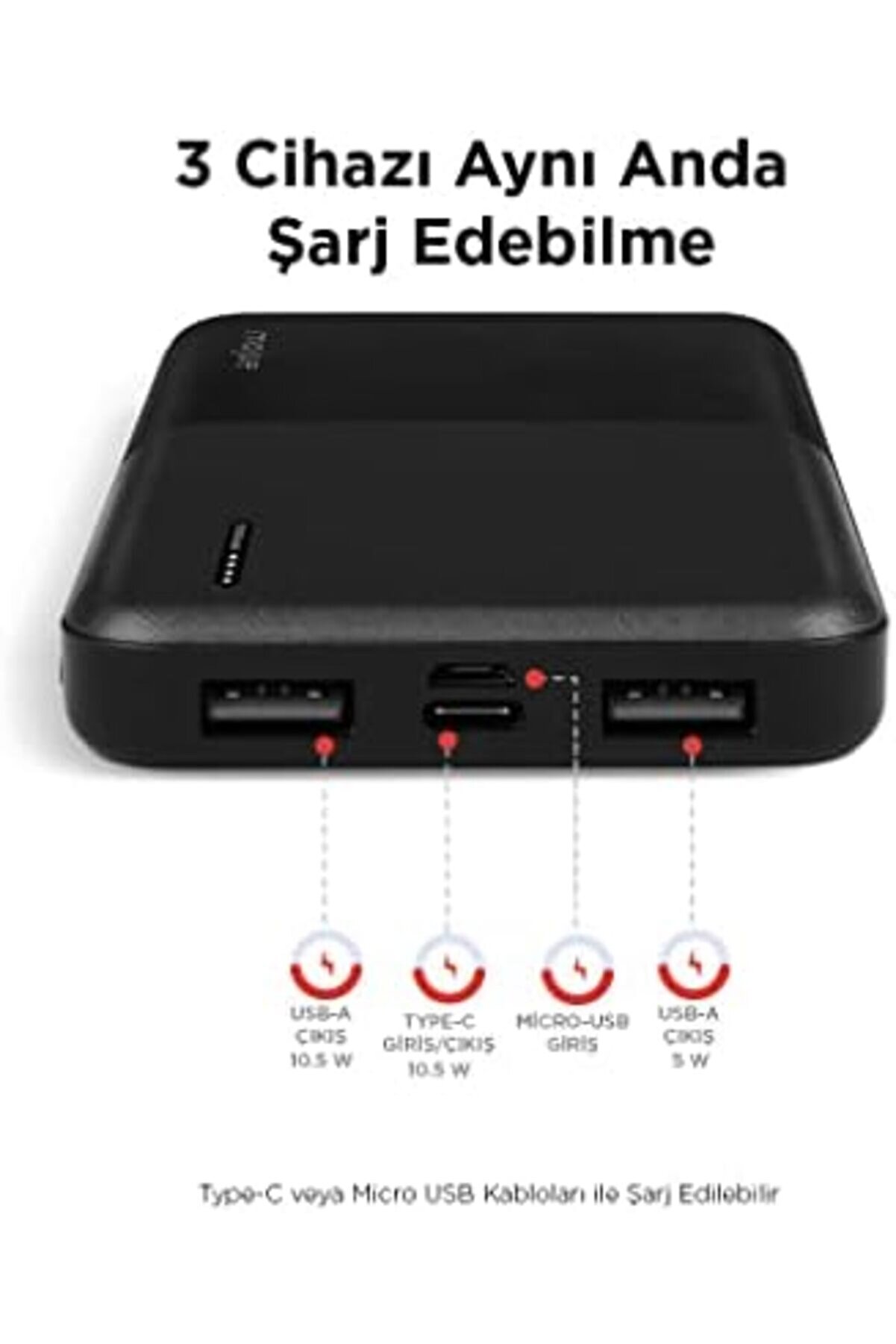 By Pb08 10.000Mah Taşınabi̇li̇r Şarj Aleti̇/Powerbank 1014773