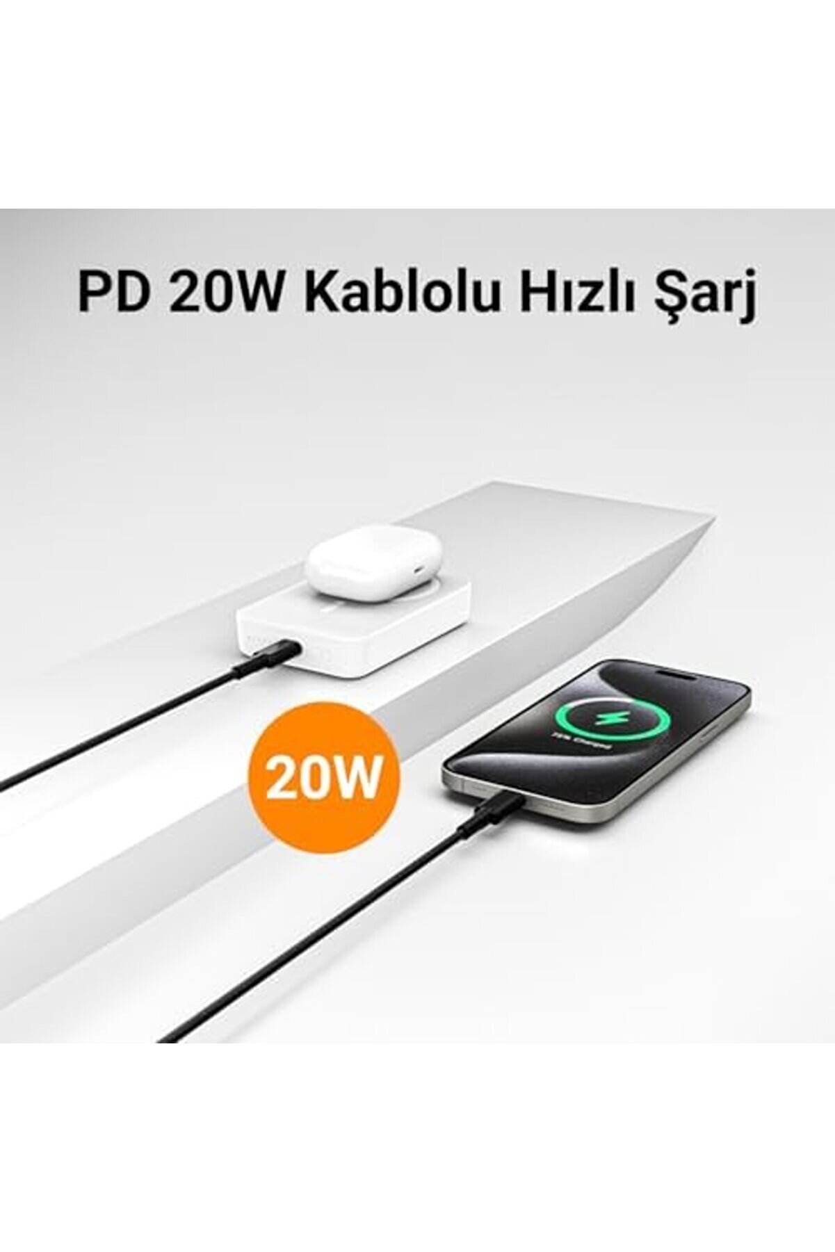 10000Mah Powerbank Pd20W Taşınabi̇li̇r Kablosuz Hızlı Şarj Ci̇hazı Si̇yah 1014773