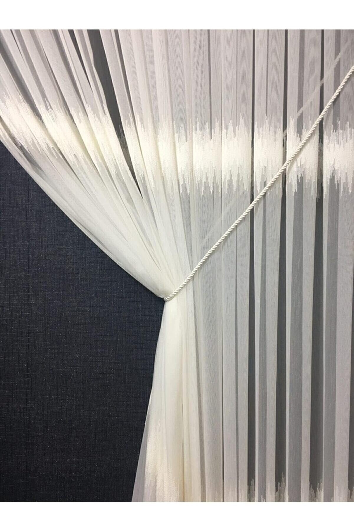 STOREMAX Perde Kruvaze Bağlama Aparat, Halat, Kordon Fon Perde Kornişe Takmatik 1 Adet KREM 275 cm byzt4 117