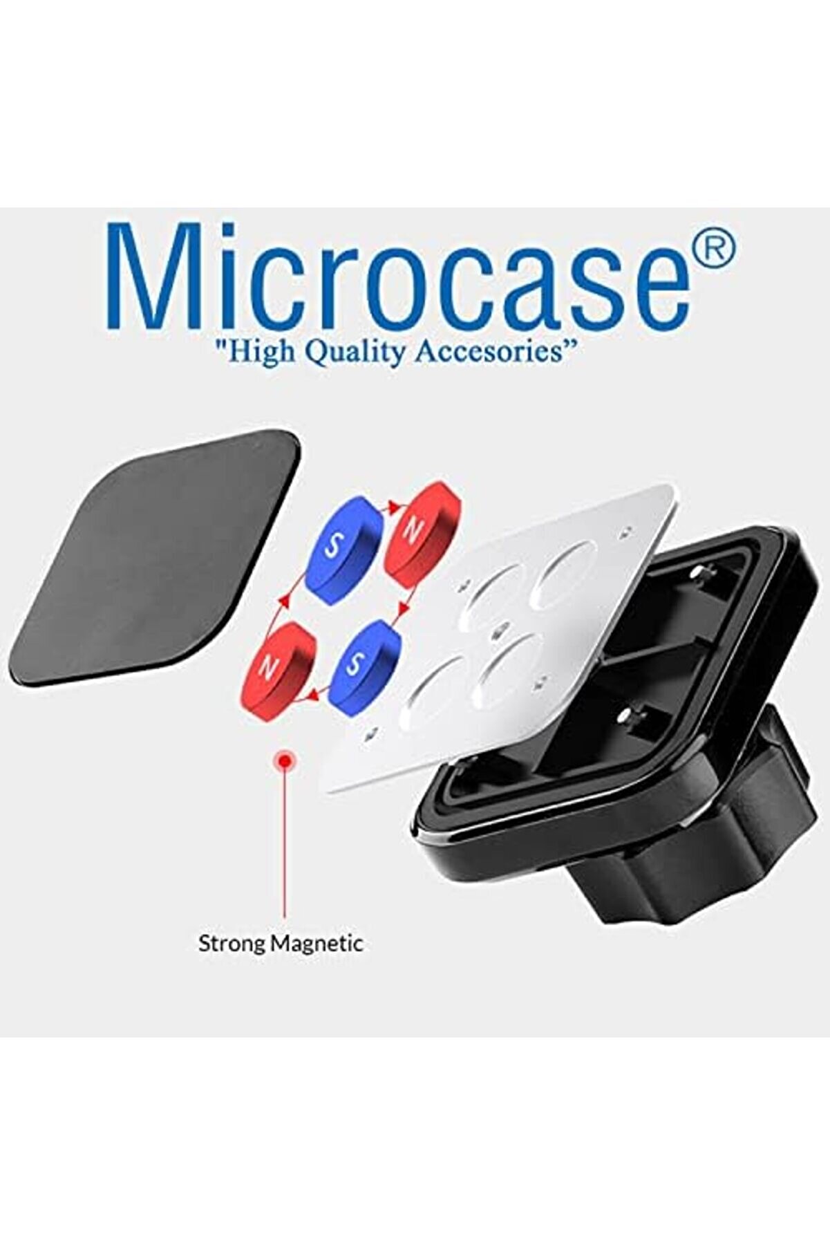 Araç İçi̇ Izgaralıktan Kavramalı Manyeti̇k 360 Derece Döner Telefon Tutucu - Al3