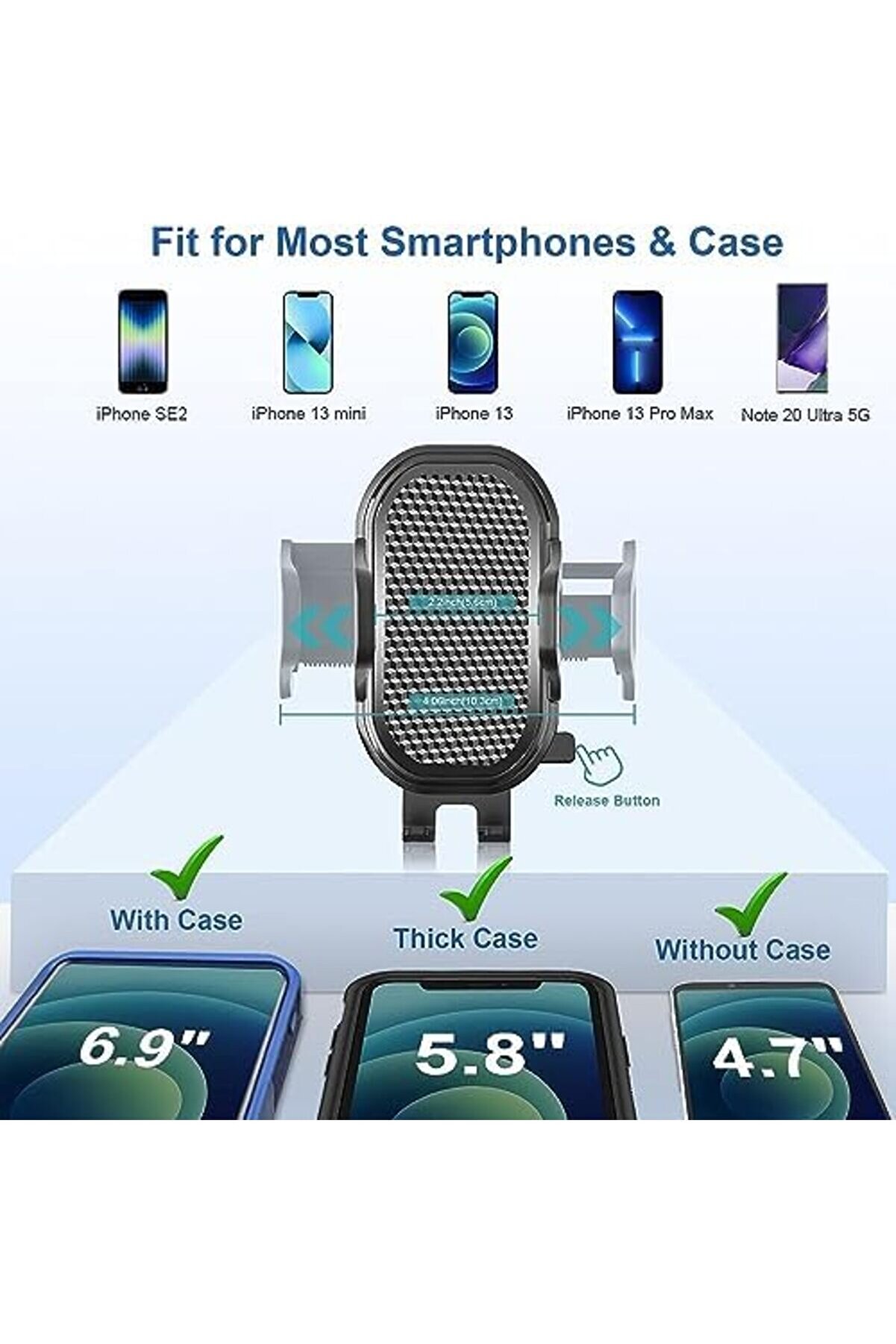 Otomati̇k Kli̇psli̇ Araba Telefon Tutucu Ayarlanabi̇li̇r Cam Ve Torpi̇do Içi̇n Yüksek Kali̇te Tutucu 101477
