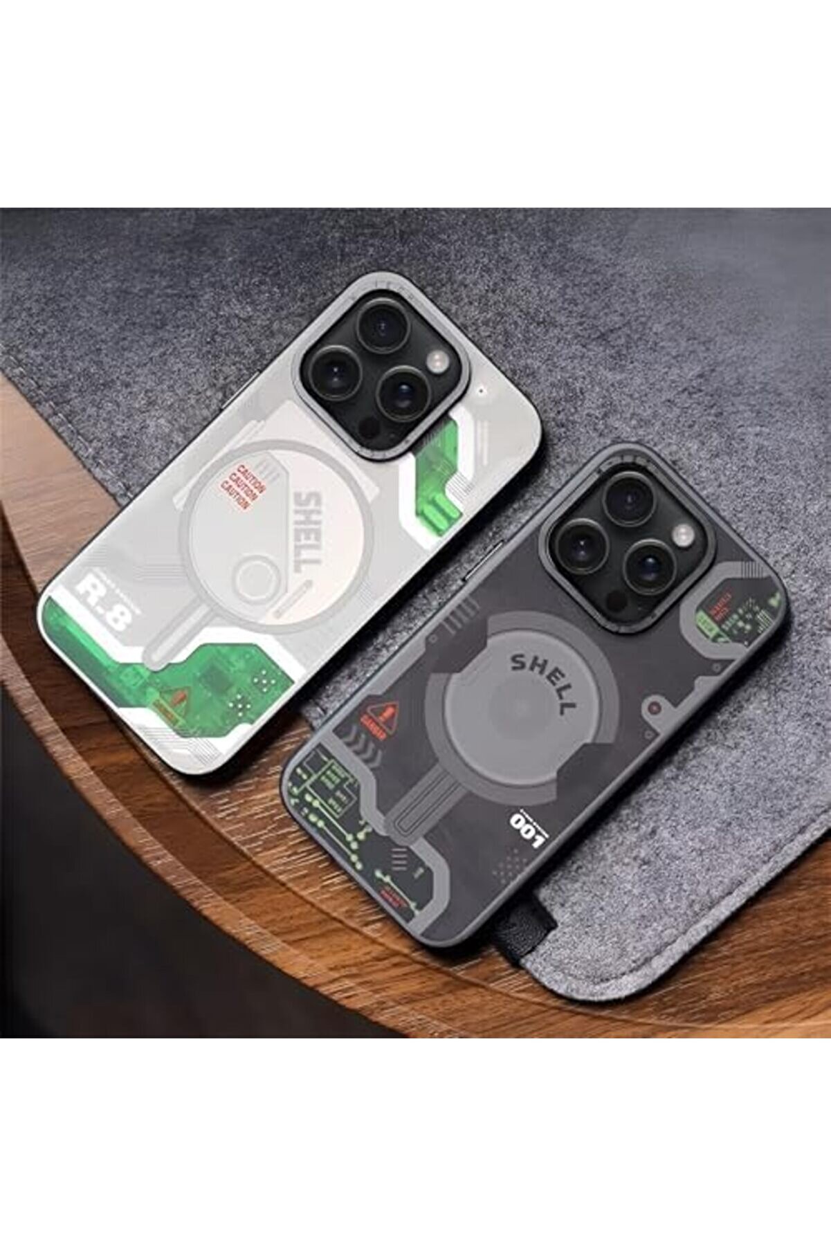 Mrtshoppng 15 İçi̇n Cybermag Seri̇si̇ Teknoloji̇k Görünüm Ultra Güçlü Ve Metal Lens Çerçeveli̇ Si̇li̇kon Kı