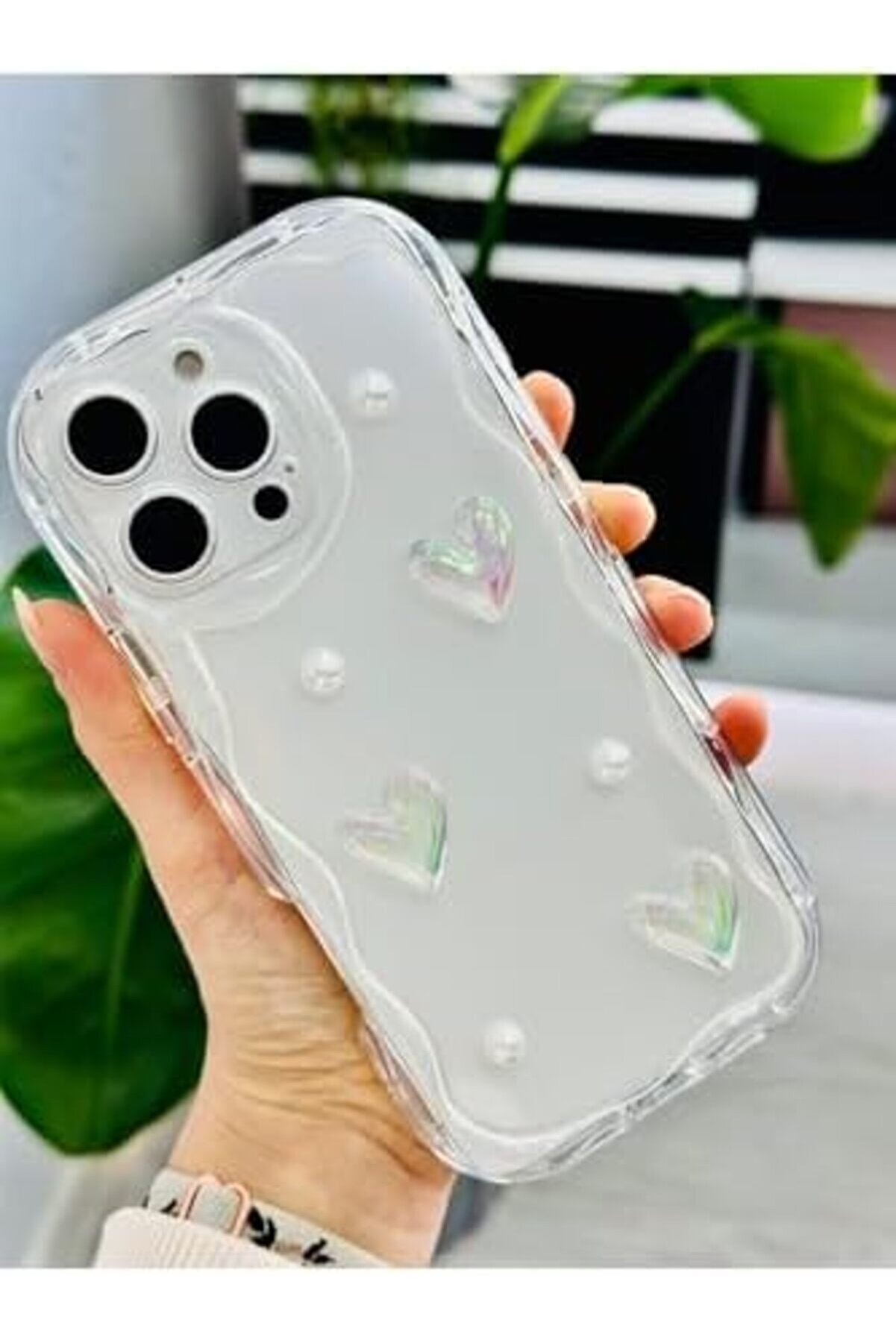 Aksesuar 16 Promax 3D Şeffaf Kalp Tasarımlı Oyuncaklı Si̇li̇kon Kılıf 1014773