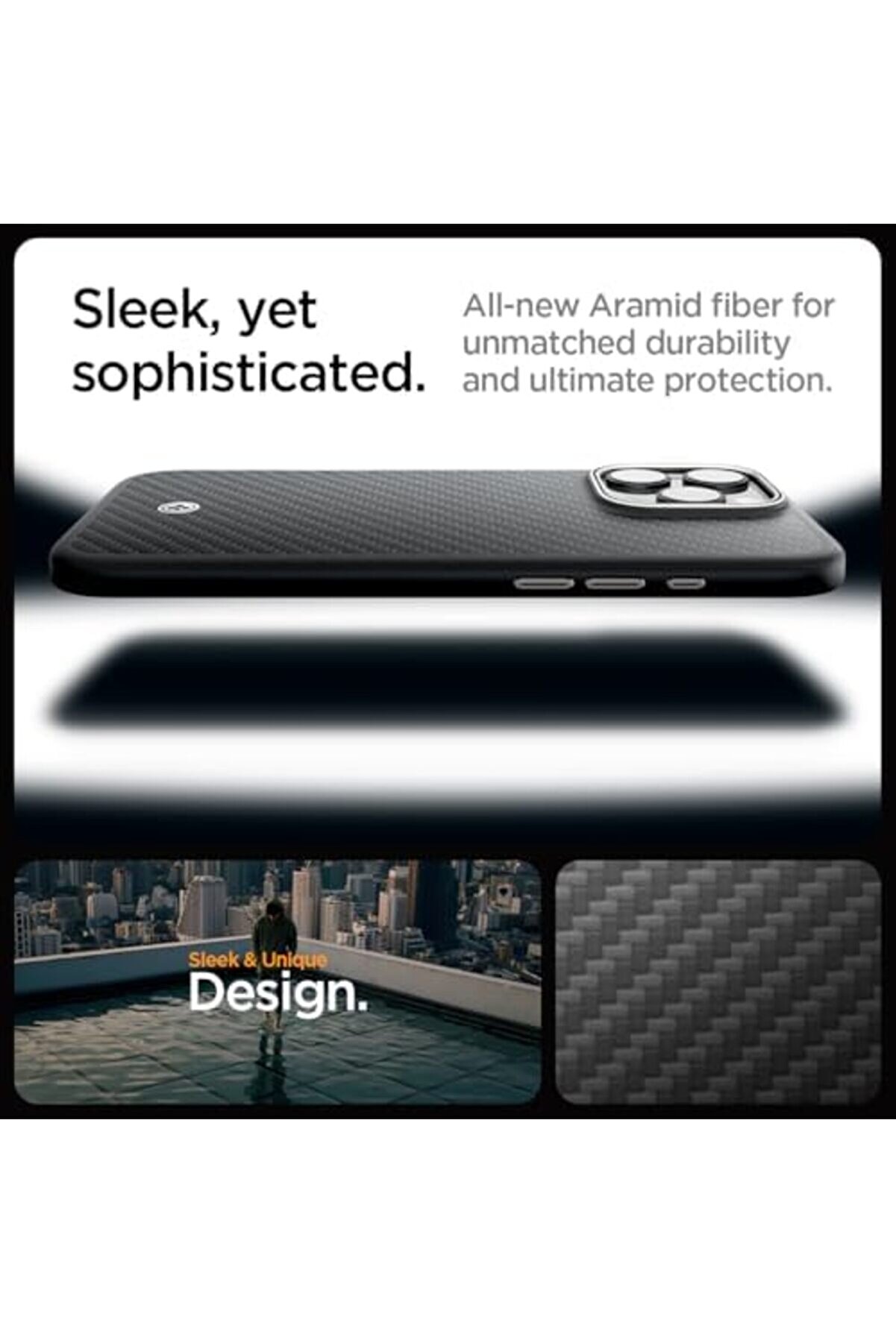 16 Pro Max Kılıf Enzo Arami̇d Hava Kanalı Teknoloji̇si̇™ Askeri̇ Sınıf Koruma Magfi̇t Dokulu Yüzey Kapak