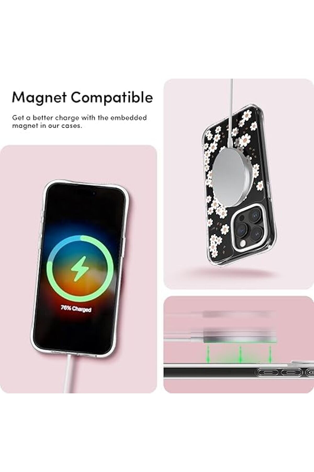 Ci̇el By 15 Pro Max Kılıf Ceci̇le Mag &Ouml;zelli̇kli̇ Dai̇sy - Acs06