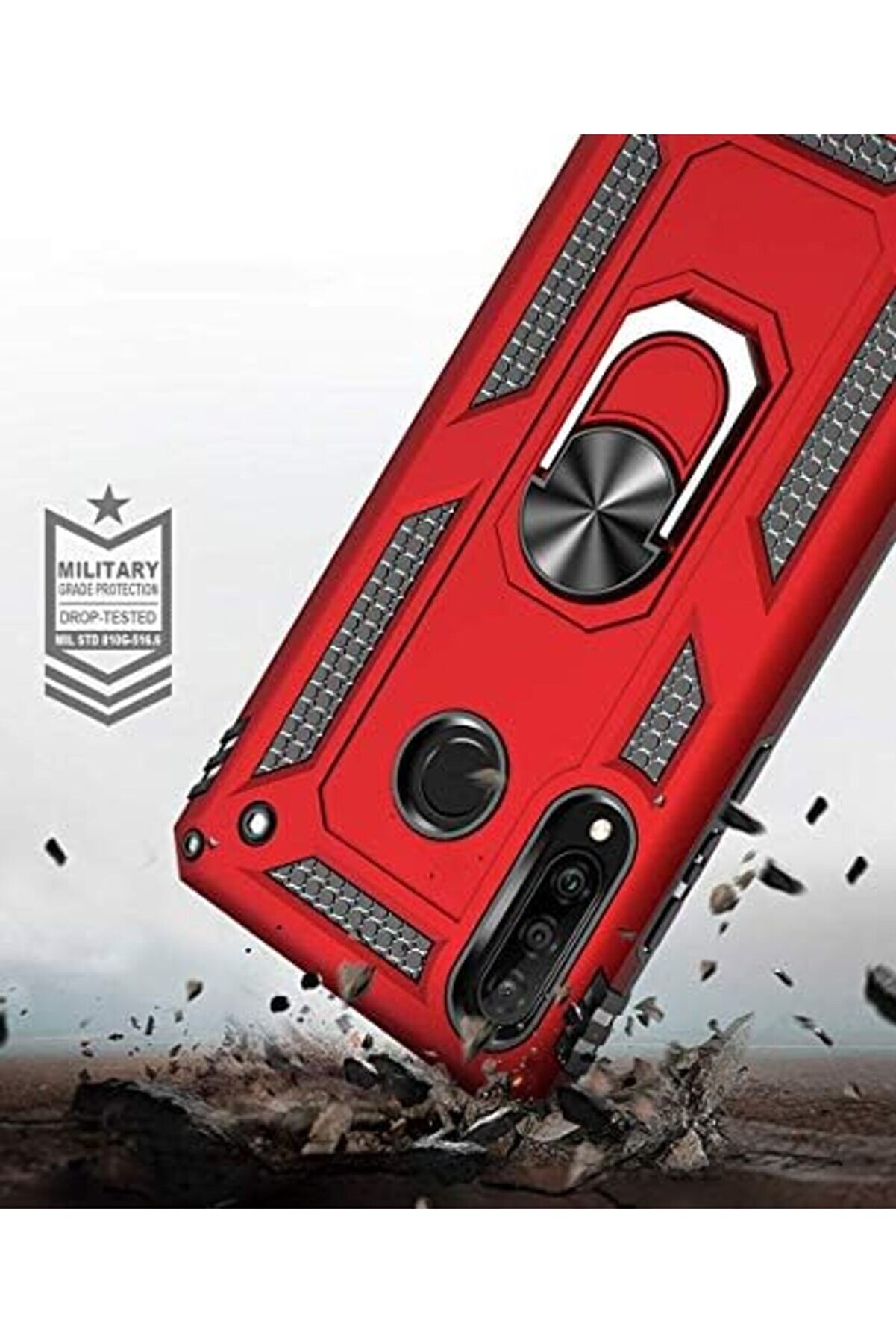 P30 Li̇te İ&ccedil;i̇n Kılıf Ri̇ng Holder Kırmızı [P30 Li̇te İle Uyumlu Kılıf - Kırmızı] 1014773