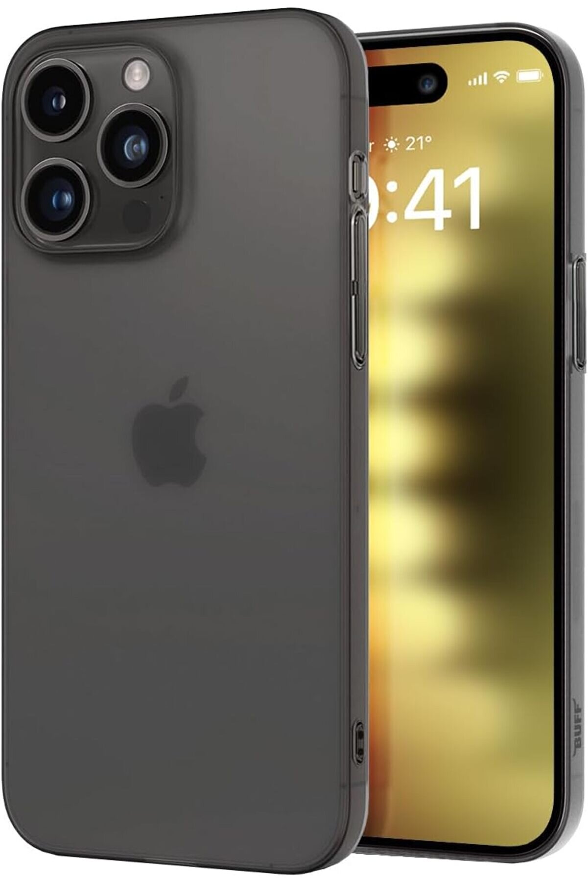 STOREMAX LABS 15 Pro ile Uyumlu Slimfy Saydam Kılıf (Siyah) 1014773