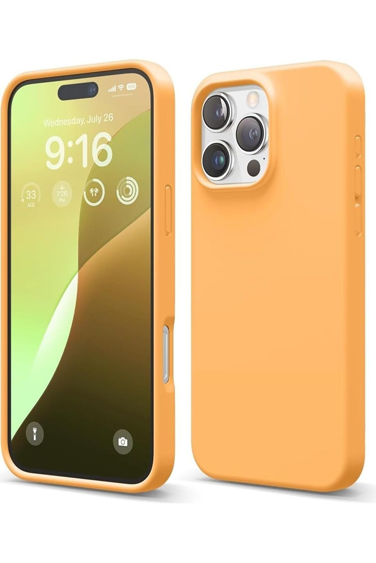 STOREMAX AKSESUAR 16 Pro Max ile Uyumlu İ&ccedil;i Kadife Dışı Mat Yapıya Sahip Koruma Sağlayan Lansman Silikon Kılı