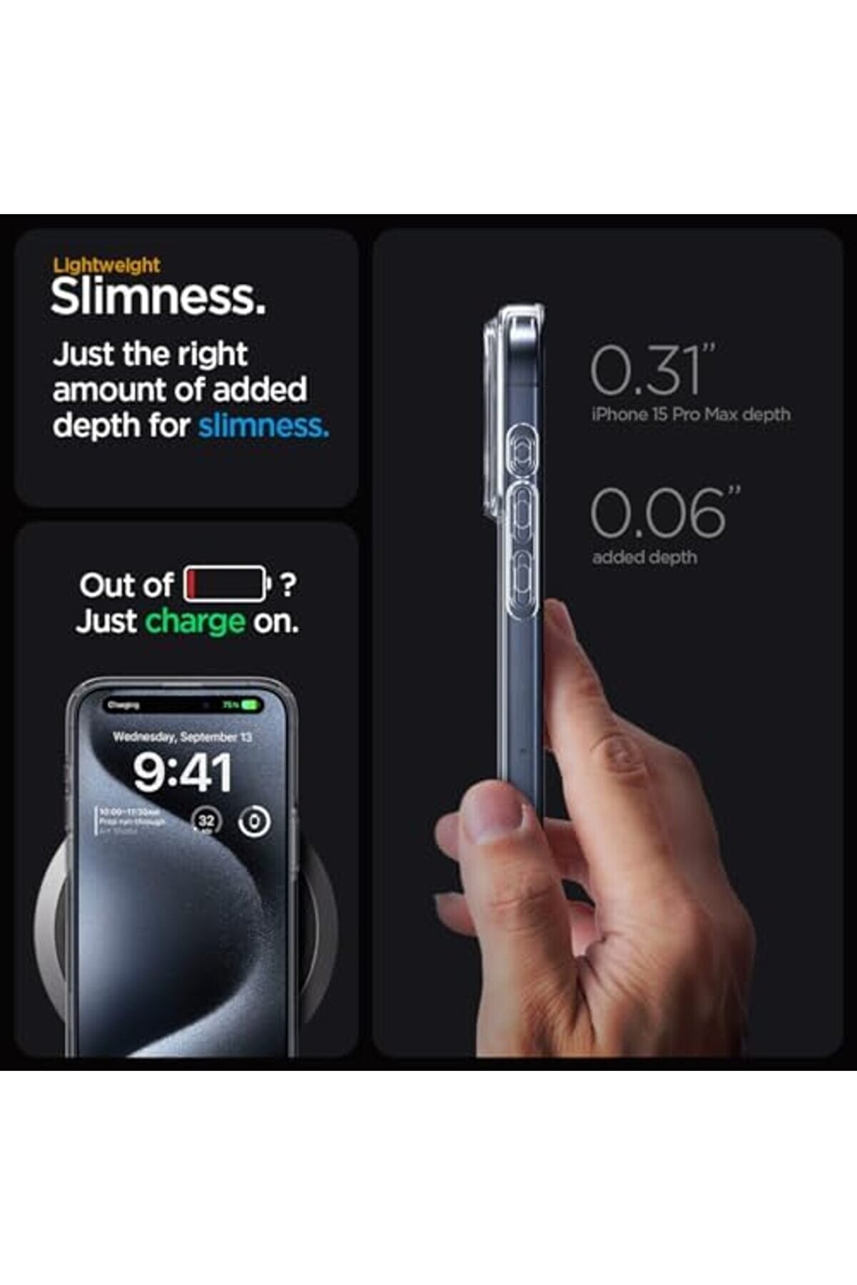 15 Pro Max Kılıf Crystal 4 Tarafı Tam Koruma Crystal Clear - Acs06