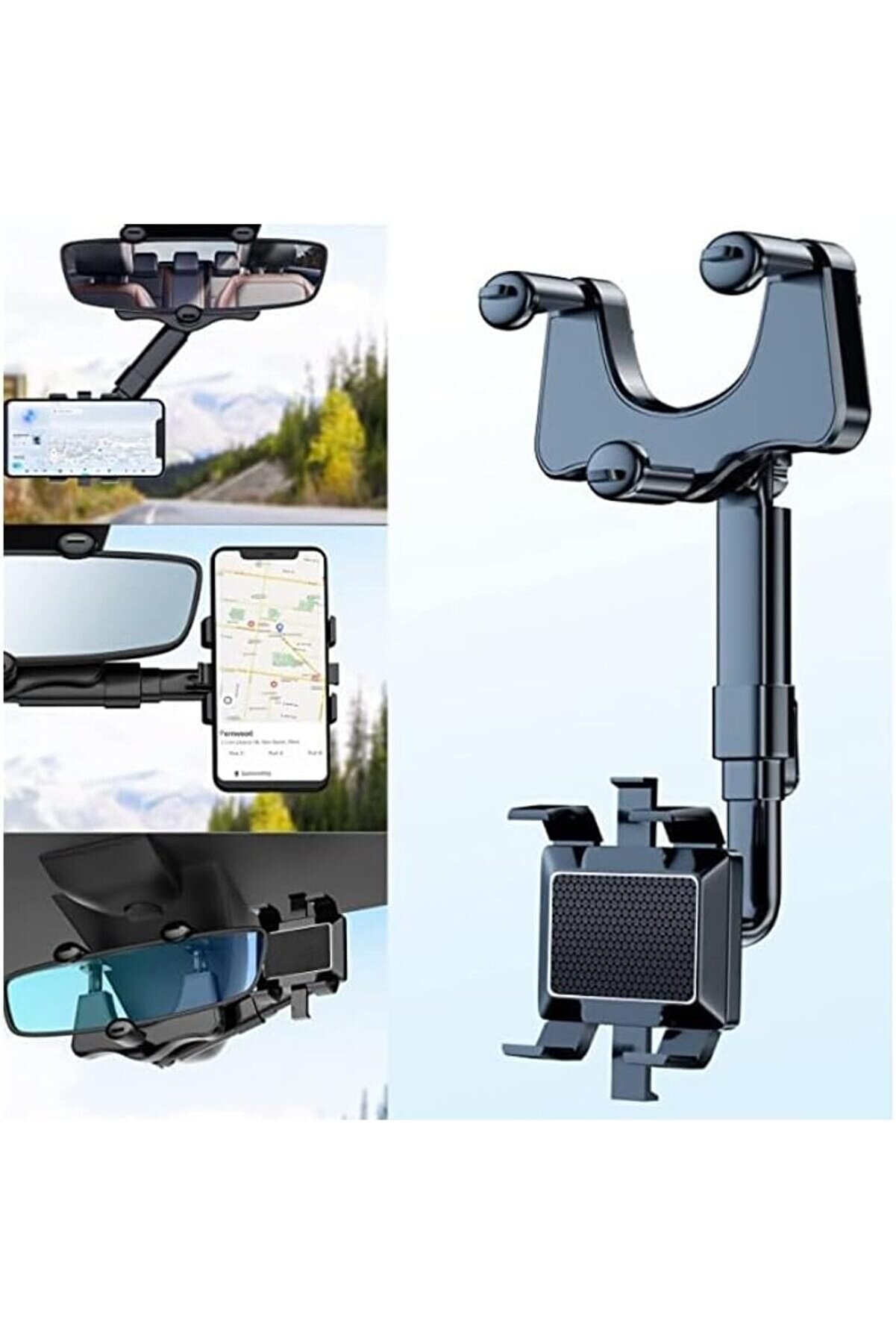STOREMAX İçi Uzayan Ayarlanabilir Dikiz Aynası Telefon Tutucu Car Holder Akrobat Siyah Belirtilmemiş Dik 101