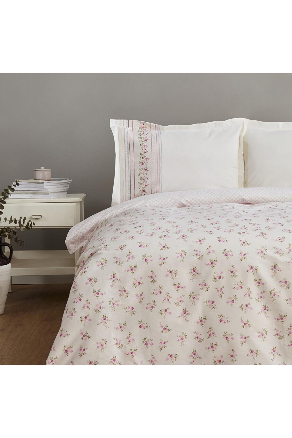 STOREMAX Glen%100 Pamuk Çift Kişilik Nevresim Takımı Pembe 1014773