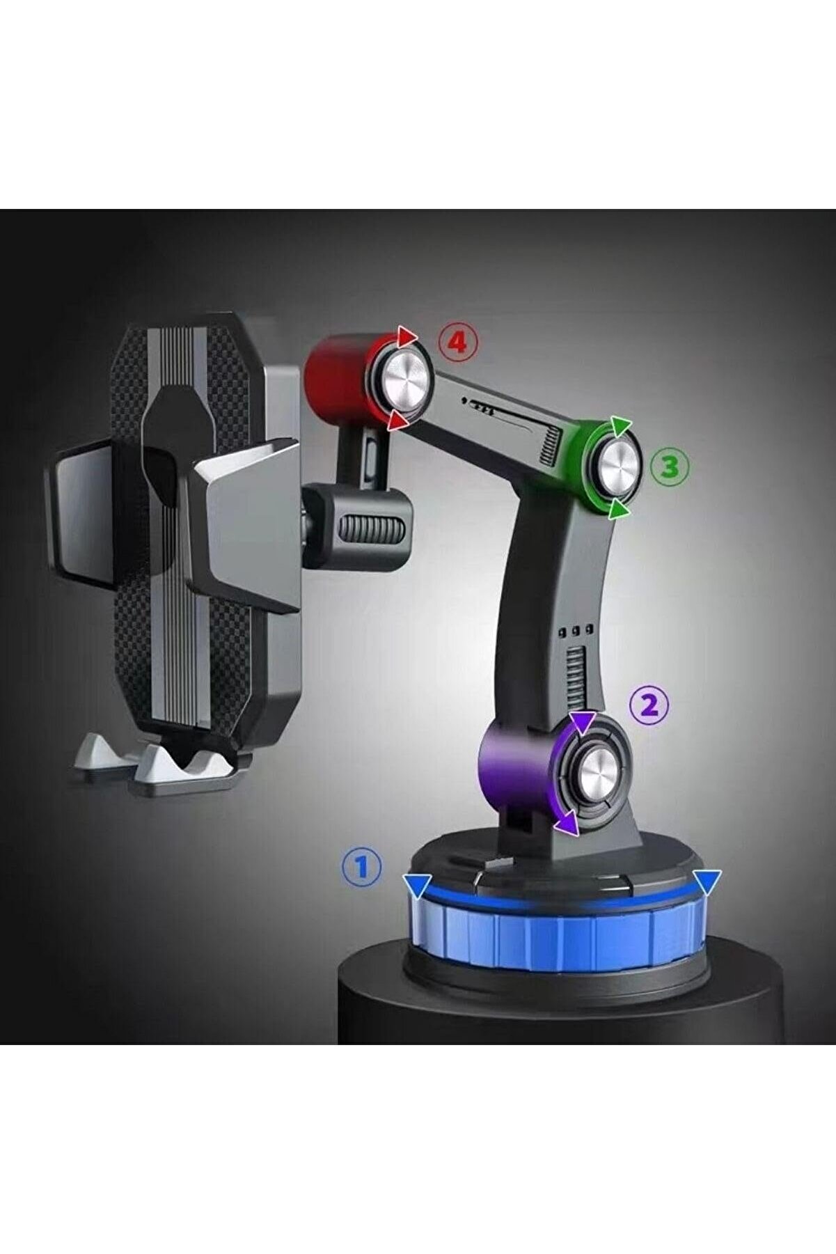 STOREMAX Jel Takılabilen Güçlü 360 Derece Dönebilen Ayarlanabilir Araç Içi Telefon Tutucu 1014773