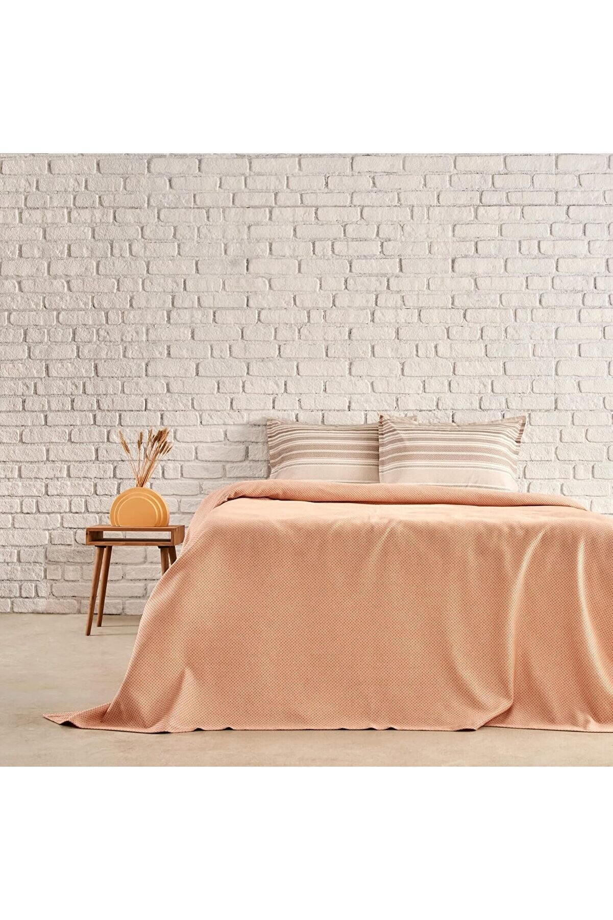 STOREMAX Soho Düz%100 Pamuk Pike Takımı, Taba, Tek Kişilik 1014773