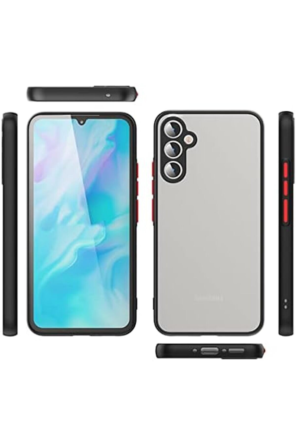 A54 Uyumlu Kamera Korumalı Arkası Mat Lüx Si̇li̇kon Kılıf (Si̇yah, A54) 1014773