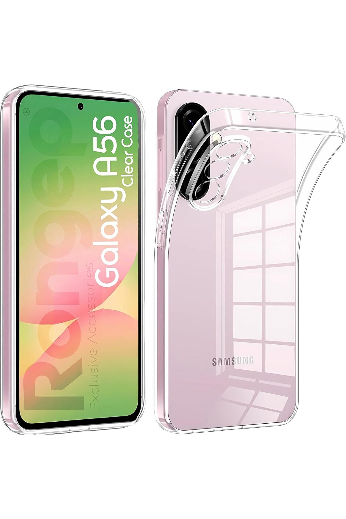 STOREMAX A56 için Şeffaf Telefon Kılıfı Kamera Yükseltili Esnek ve Hafif Tasarımlı A56 Kılıfı Darbelere ve Çi