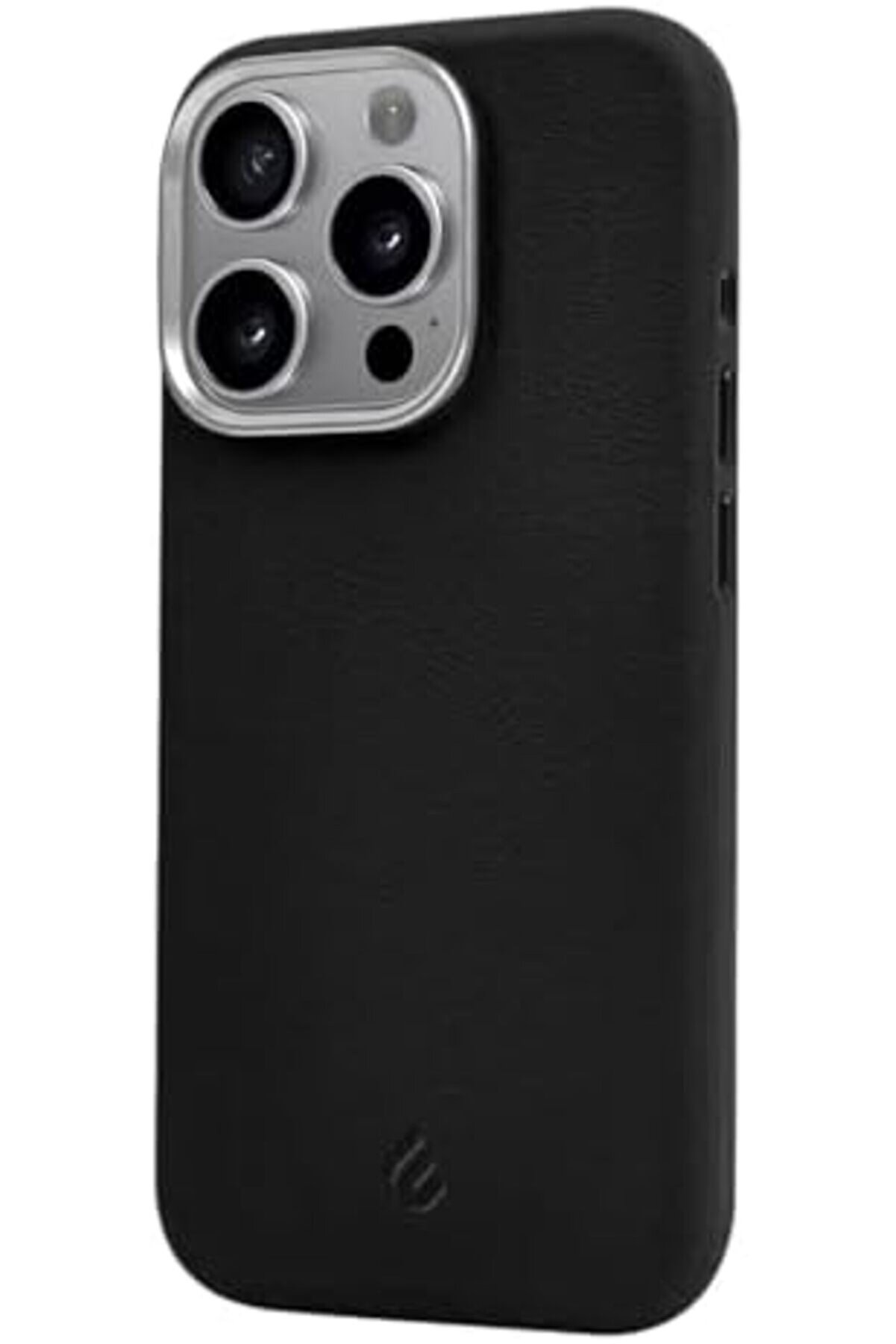 16 Pro İçi̇n İle Uyumlu Çi̇zi̇lmeyen Ve Parmak İzi̇ Tutmayan Deri̇ Görünümlü Metal Tuşlu Ve Metal Lens Çe
