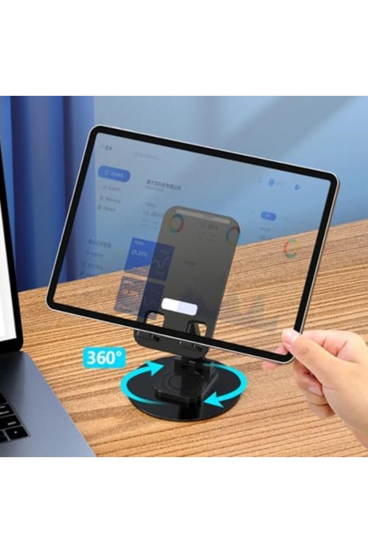 Eli̇zzashop Ve Cep Telefonu Standı Masaüstü Telefon Tutucu, 360 Derece Döner Ayarlanabi̇li̇r Masaüstü Ç