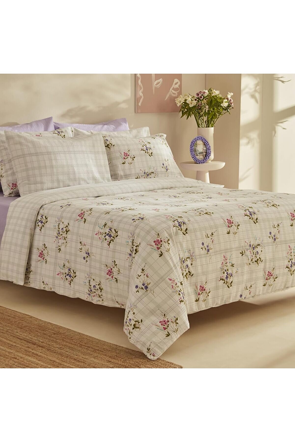 STOREMAX Minella%100 Pamuk Soft Çift Kişilik Nevresim Takımı Lila 1014773