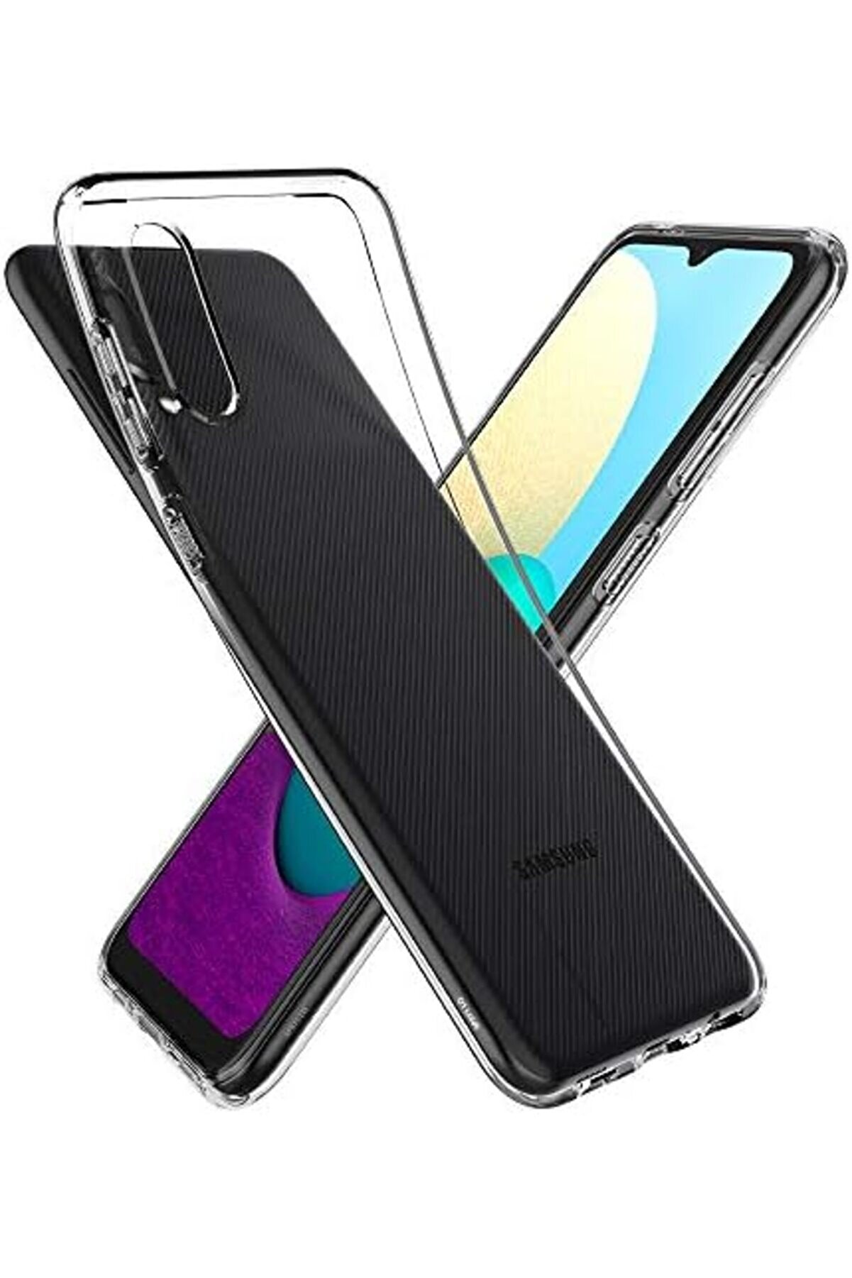 A02 / M02 Kılıf Crystal 4 Tarafı Tam Koruma Crystal Clear - Acs02