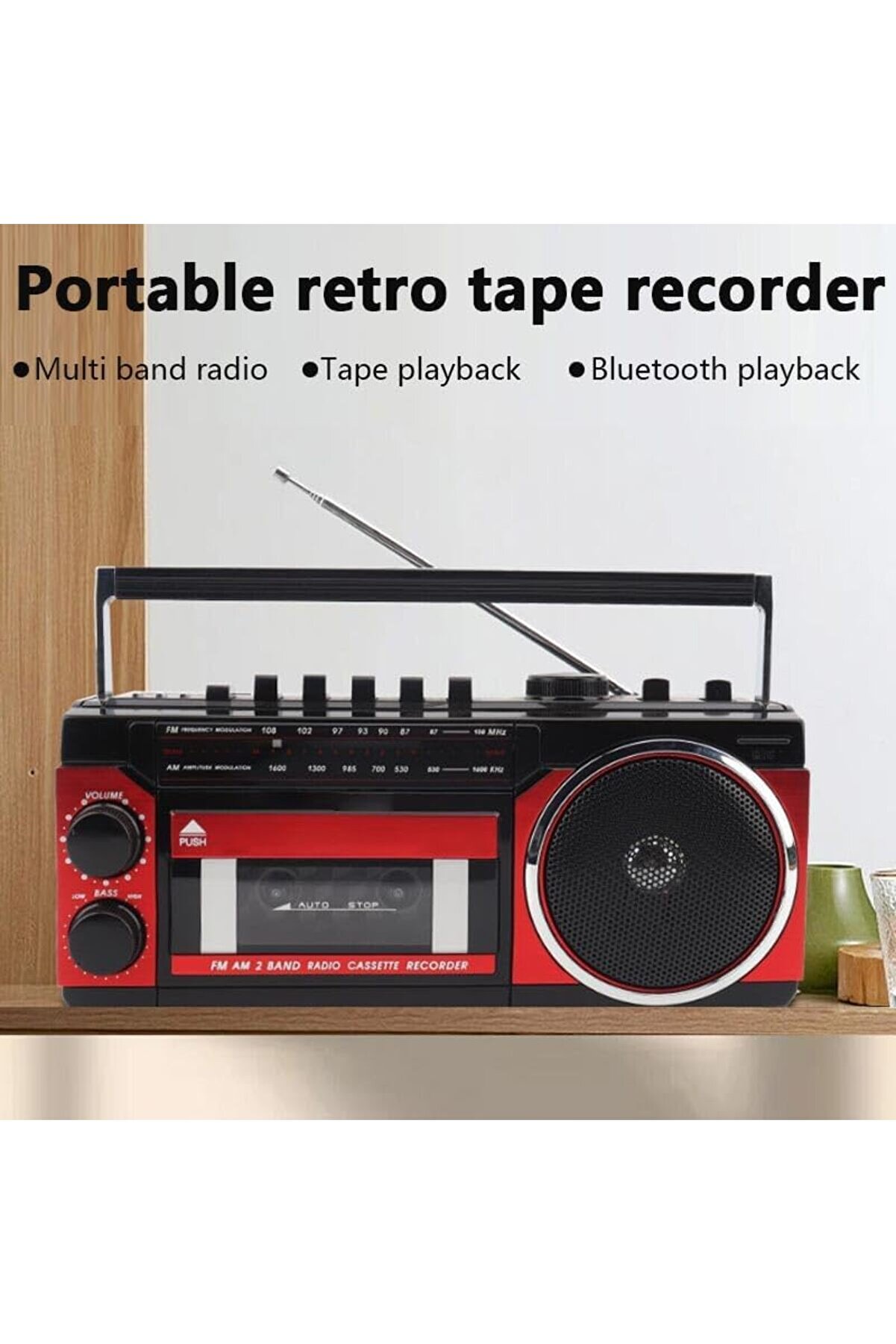 Pltnstoreshop Puxi̇ng Px-250Bt Müzi̇k Seti̇ Kasetçalar Fm Radyo Usb Mp3 Player Bluetooth Hoparlör Pltns