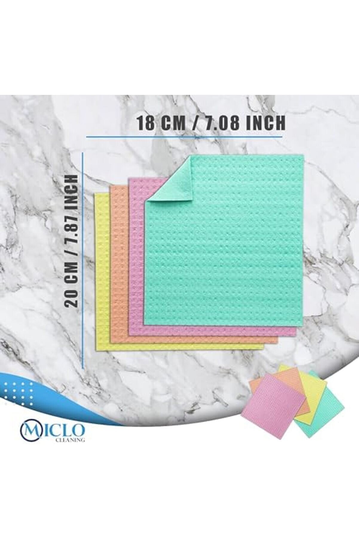 Cleanıng | Mutfak Bezi̇, İsveç Bulaşık Bezi̇, Sünger Bez |%100 Pamuk Selüloz | Bi̇yobozunur | X4 Adet