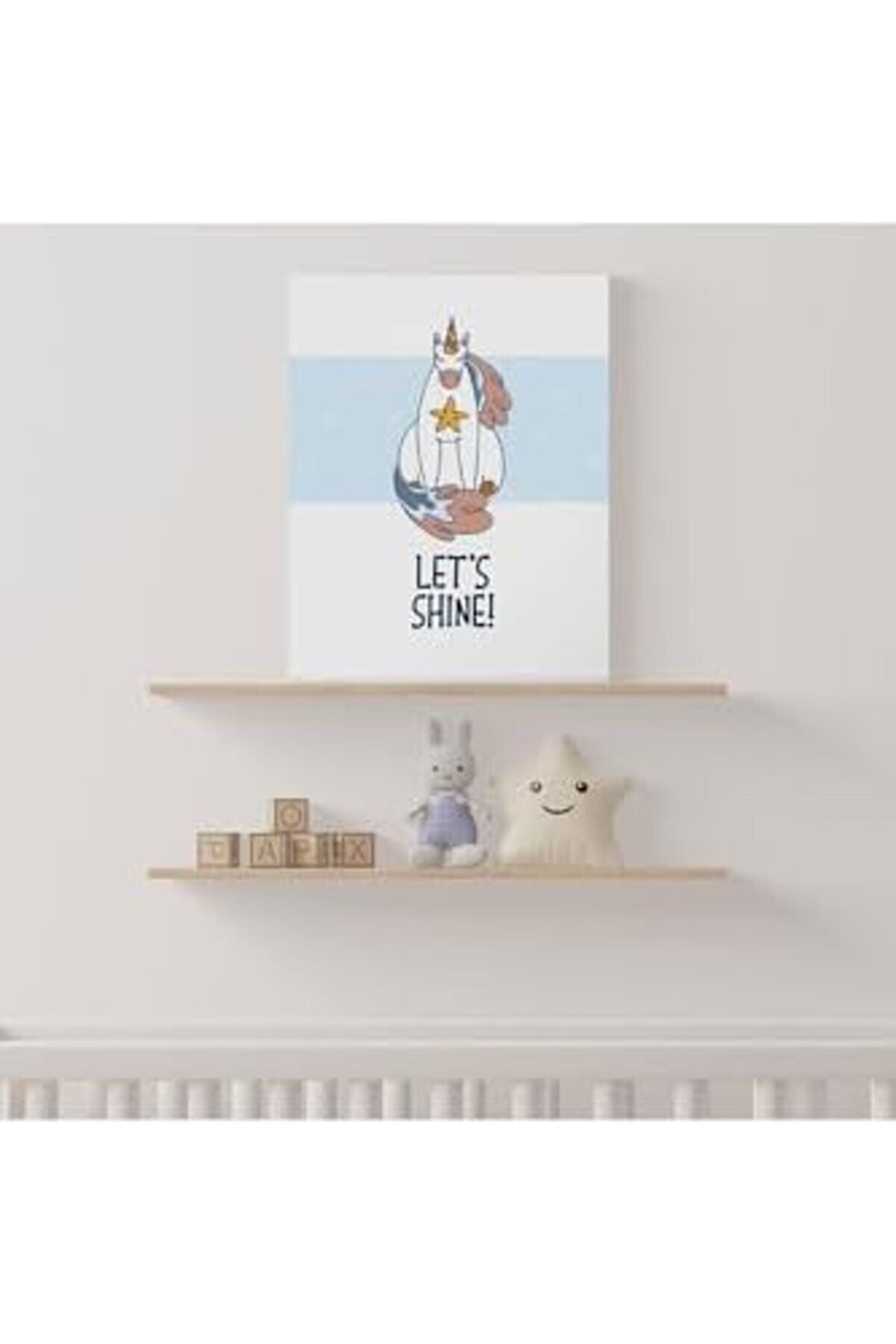 Let S | Tasarımlı Bebek Odasına Özel Kanvas Tablo 30X40 Cm 1014773