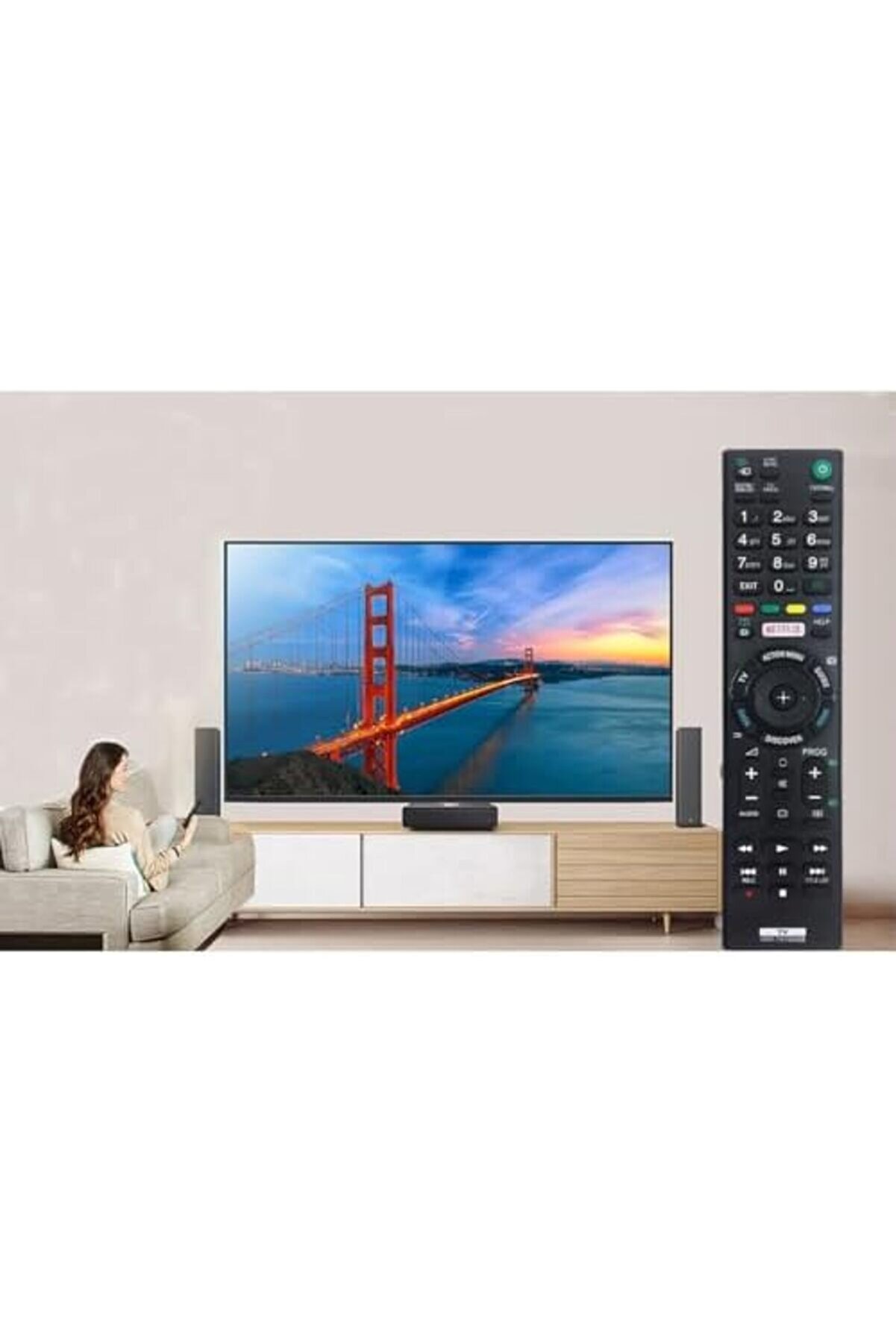 Svngsphereshop Sony Rmt-Tx100D Uzaktan Kumanda Yeri̇ne Geçer, Sony Tv İçi̇n Sony Bravi̇a Uzaktan Kumand