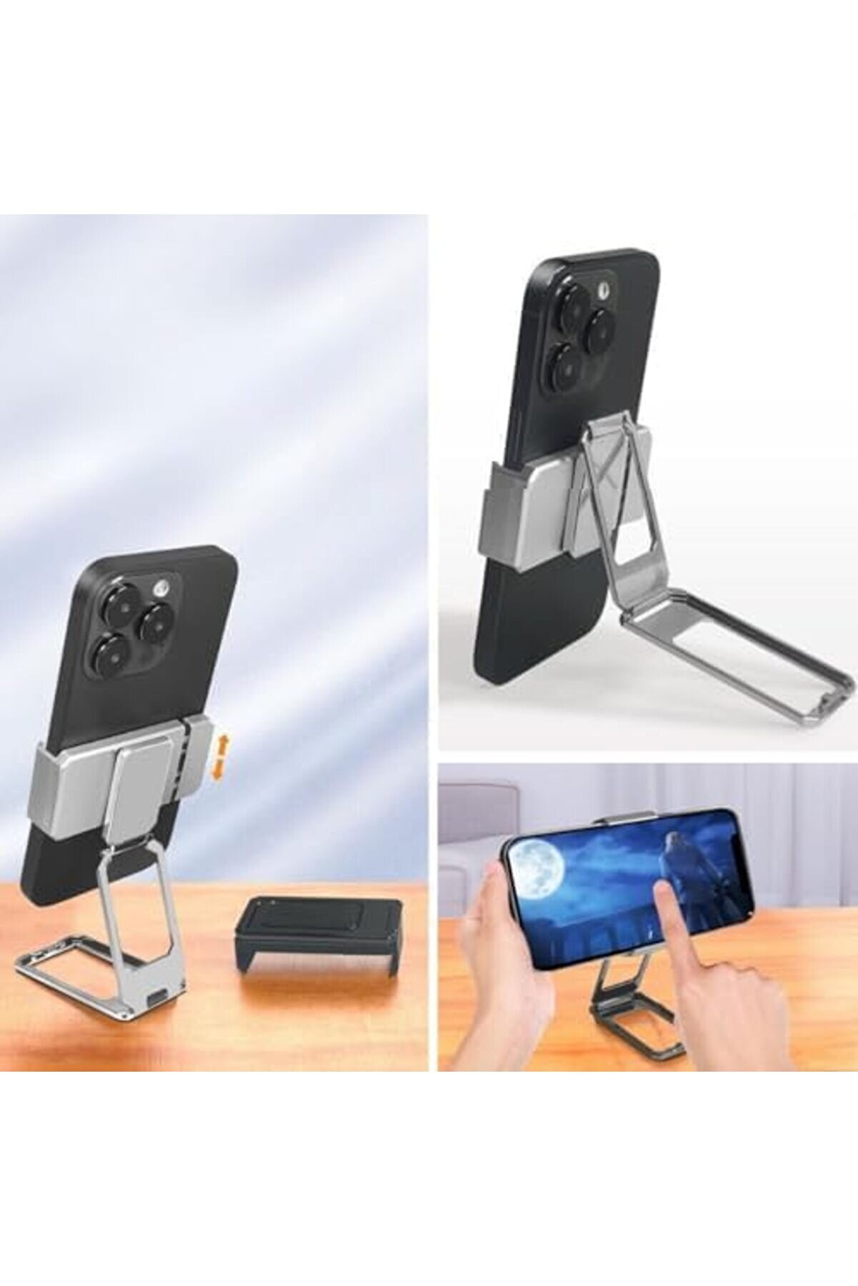 360 Derece Dönen Tüm Telefon Ti̇pleri̇ İle Uyumlu Metal Telefon Braket 1014773