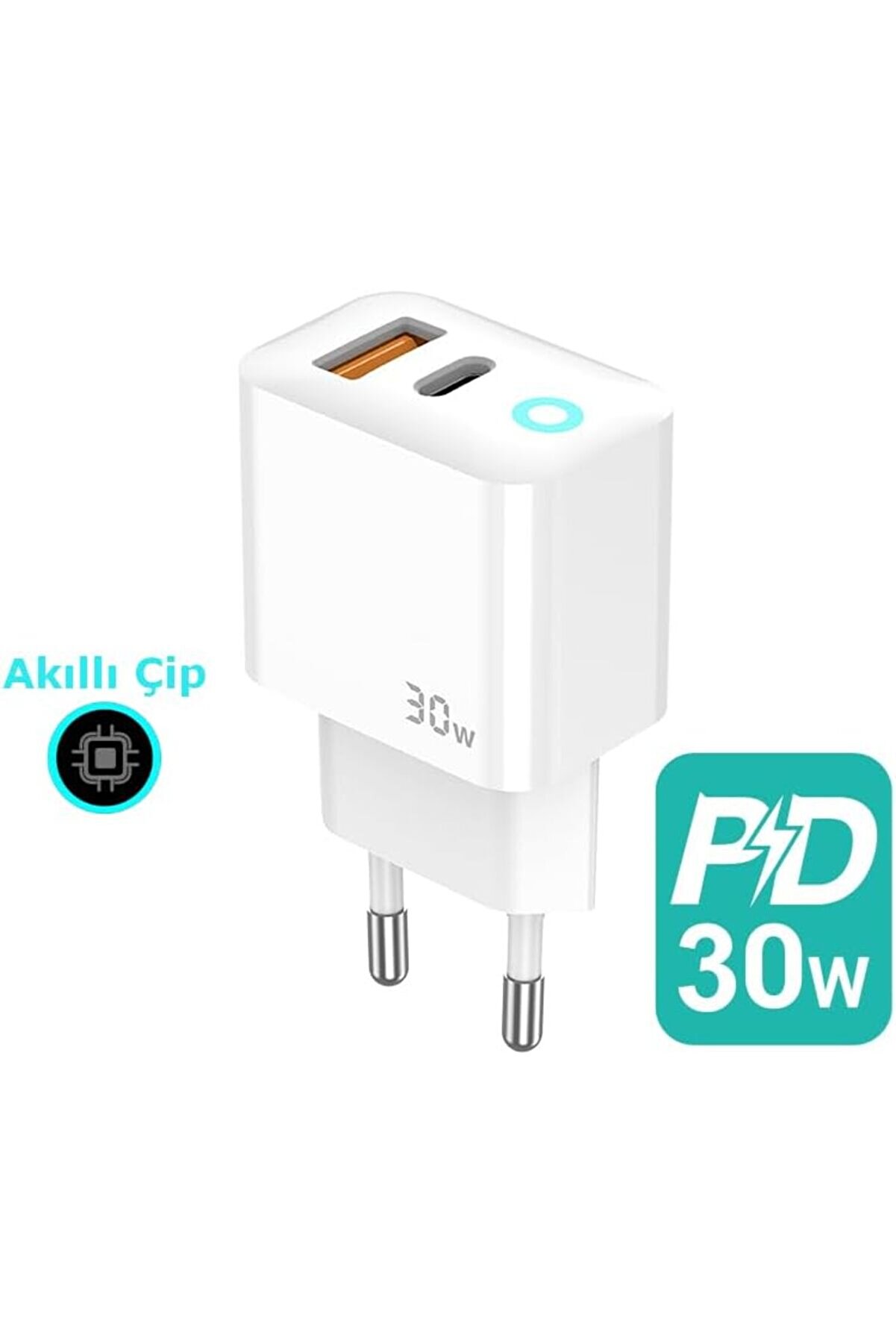 Pd 30Watt Hızlı Şarj Aleti̇, A + C Gi̇ri̇şli̇, Beyaz 1014773