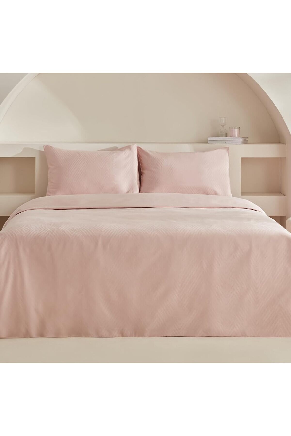 STOREMAX Sion%100 Pamuk Çift Kişilik Nevresim Takımı Pudra 1014773